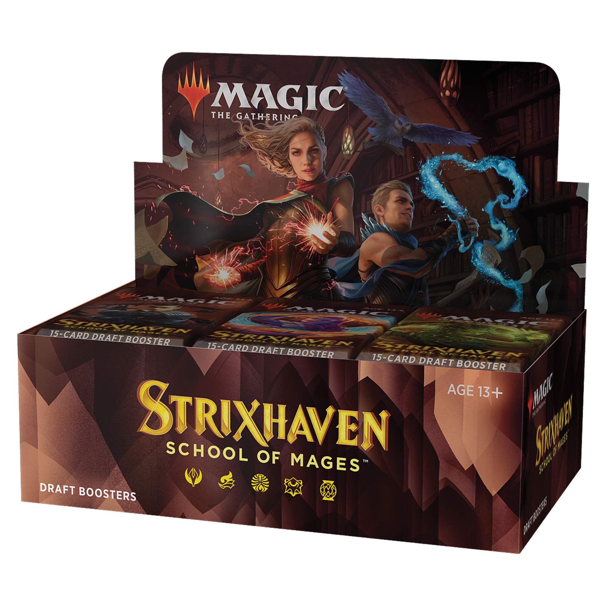 Magic The Gathering Strixhaven: School of Mages - Draft Booster Display of 36 Envelopes (ENG) Multicolor,C84350000