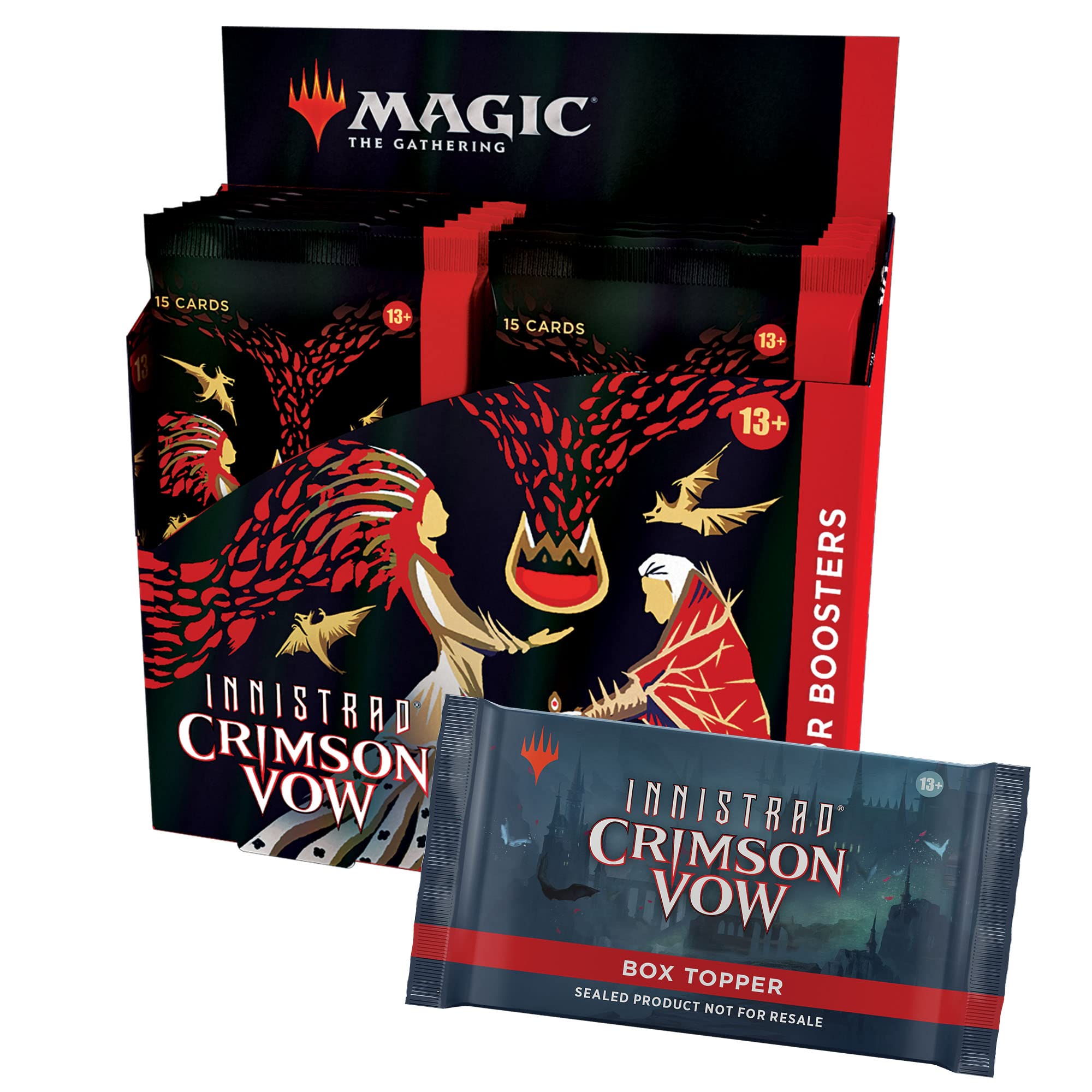 Magic: The Gathering Innistrad: Crimson Vow Collector Booster, 12 Packs & Box Topper