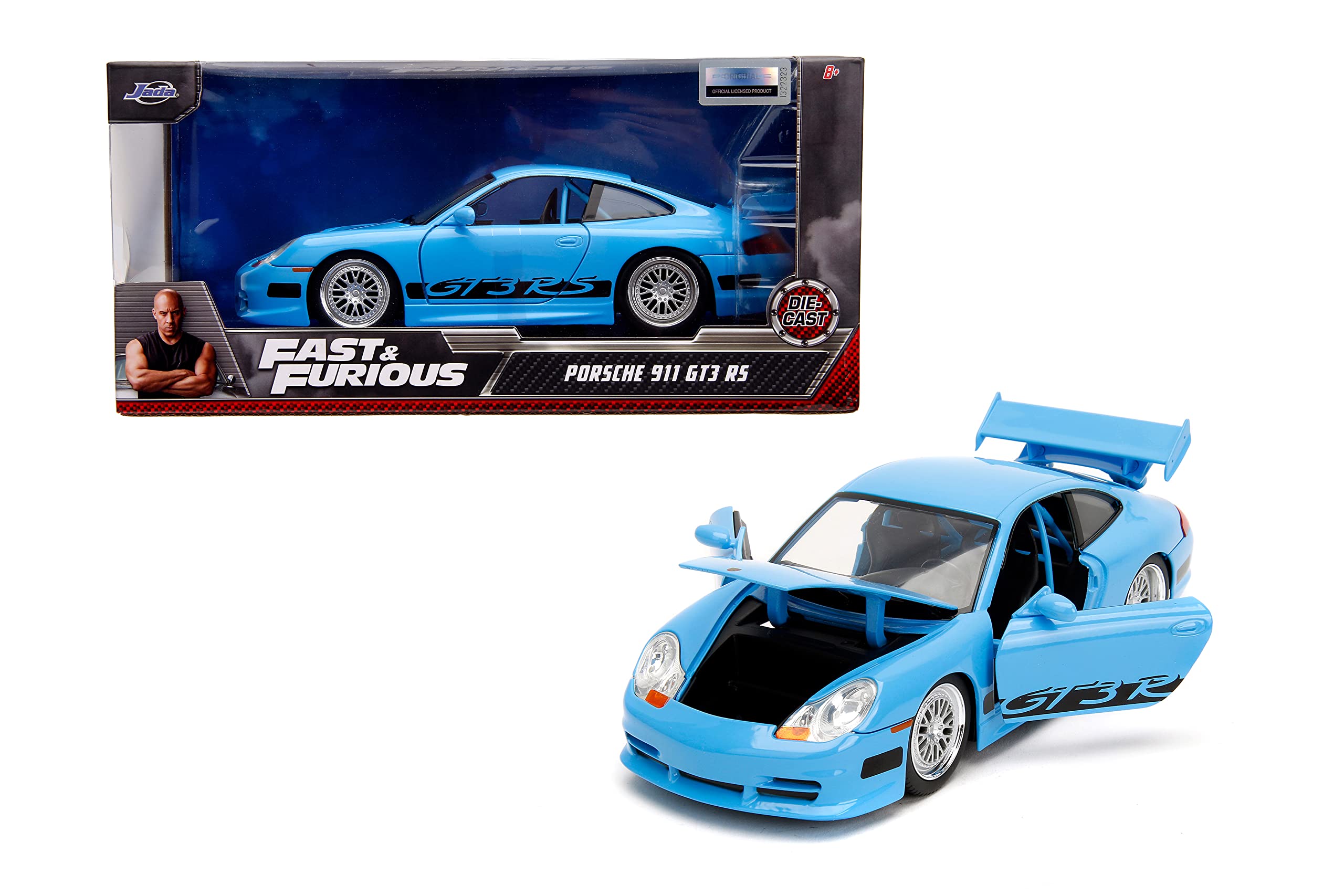 Jada 253203080SSU F&F Brian's 1:24 Fast and Furious Porsche 996 GT3 RS, Multicoloured