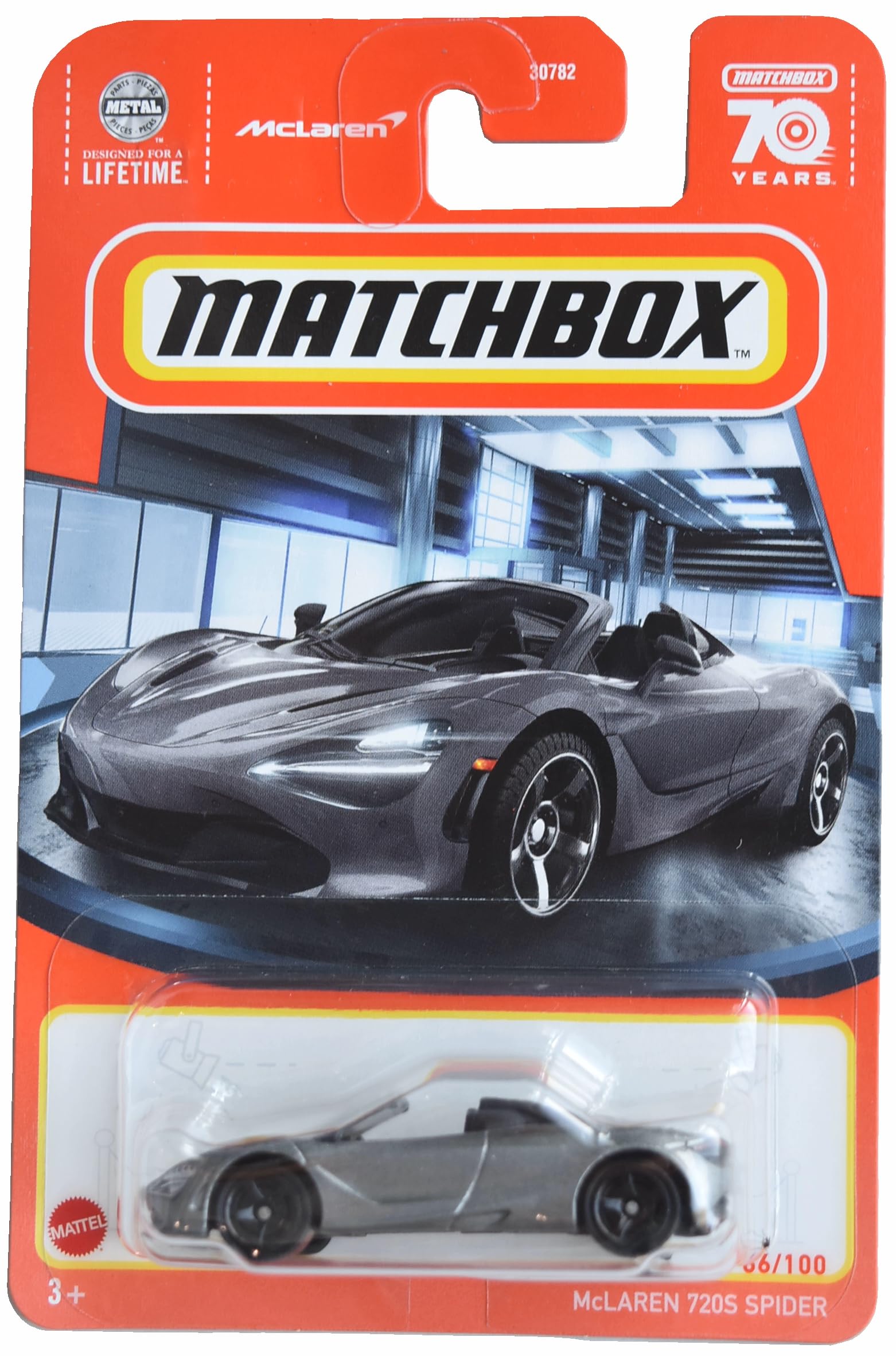 Matchbox McLaren 720s Spider, 70 Years 66/100 [Gray]