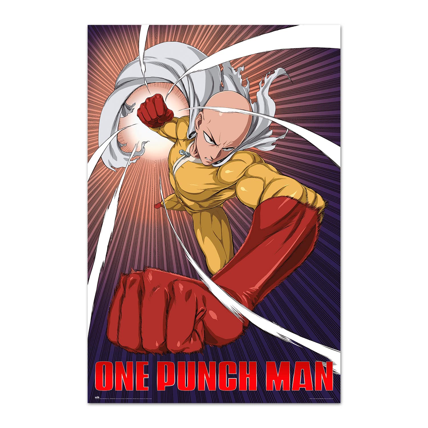 Grupo Erik One Punch Man Saitama Poster - 36 x 24 inches / 91.5 x 61 cm - Shipped Rolled Up - Cool Posters - Art Poster - Posters & Prints - Wall Posters