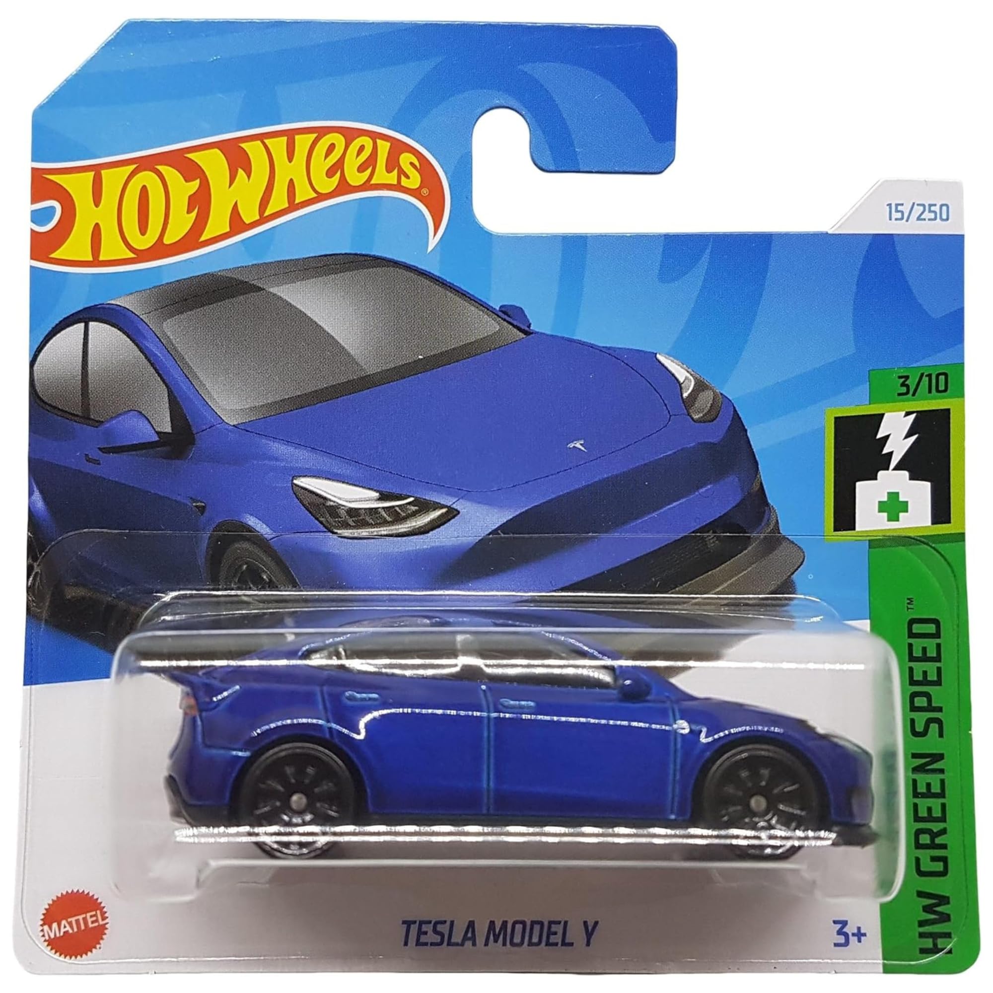 Hot Wheels: HW Green Speed 3/10 - Tesla Model Y Diecast Model Car