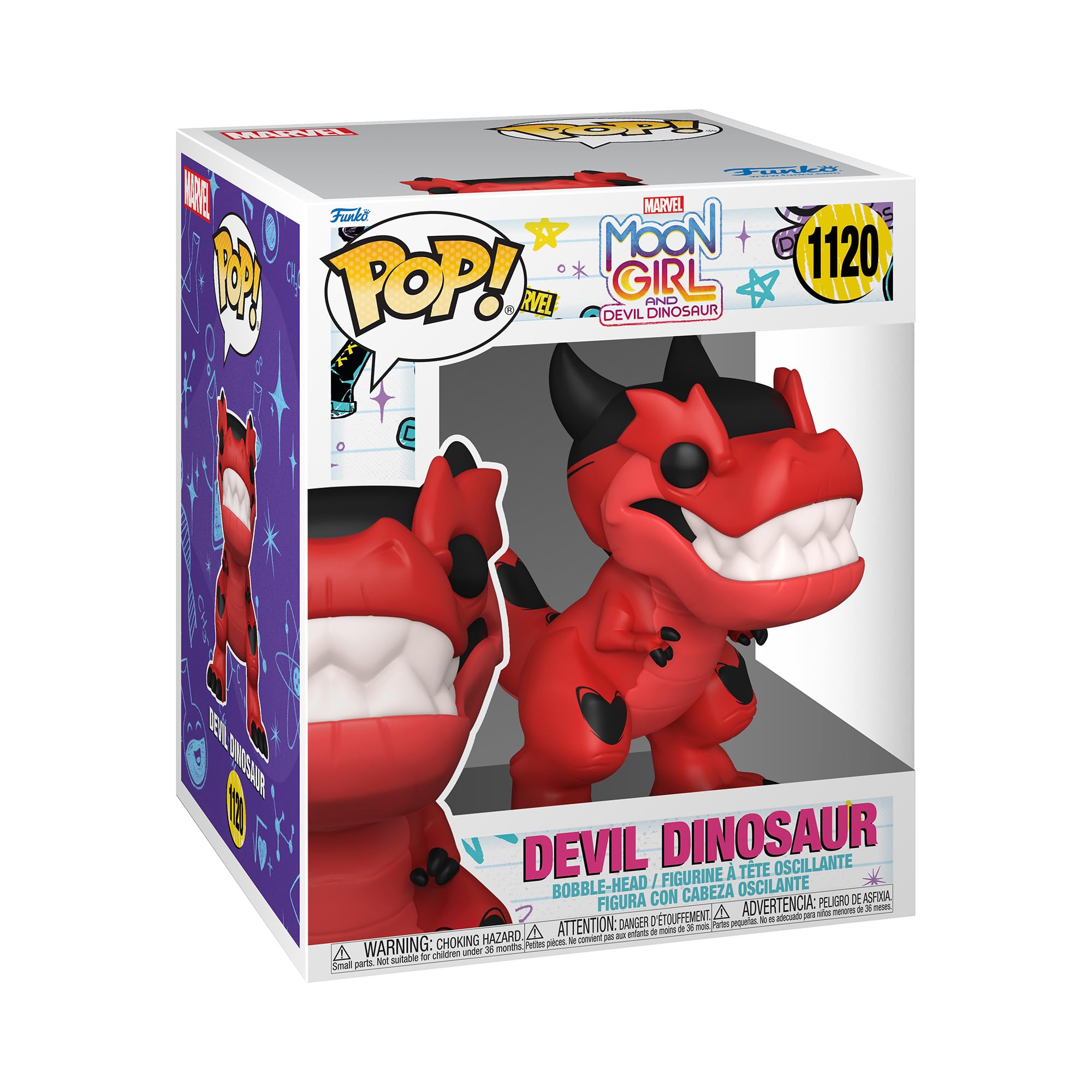 Funko POP! Super: Devil Dino - Moon Girl and Devil Dino - Collectable Vinyl Figure - Gift Idea - Official Merchandise - Toys for Kids & Adults - Comic Books Fans - Model Figure for Collectors