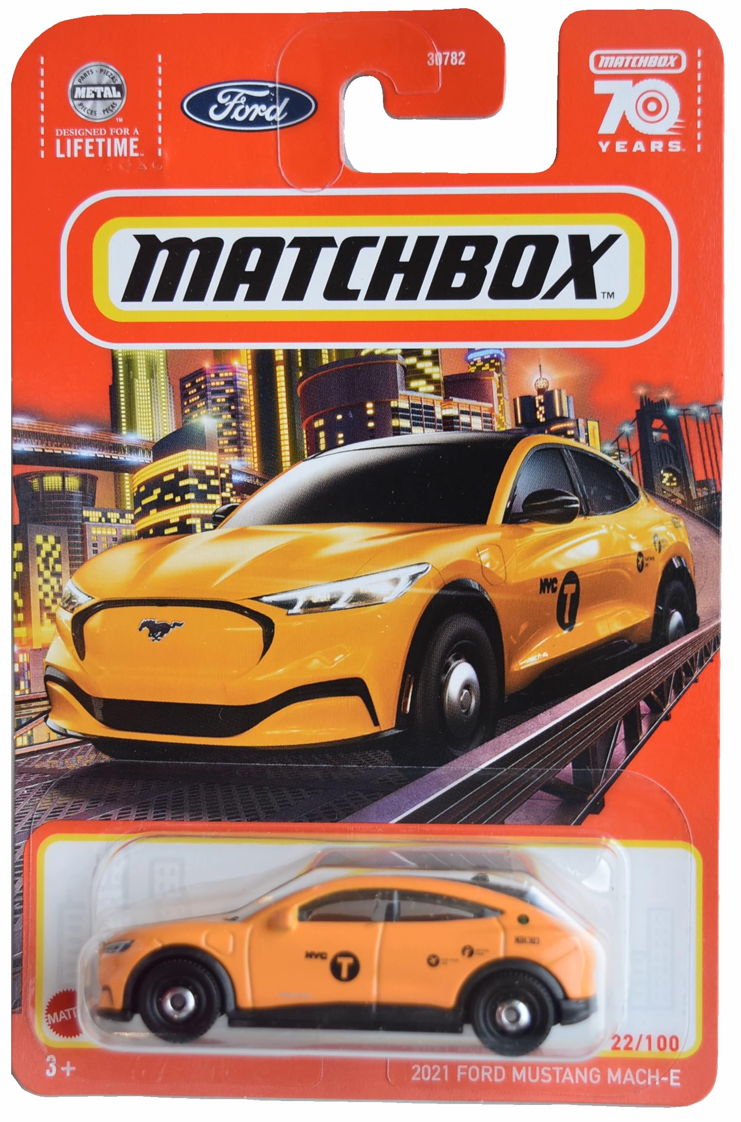 Matchbox 2021 Ford Mustang Mach E, Orange 22/100