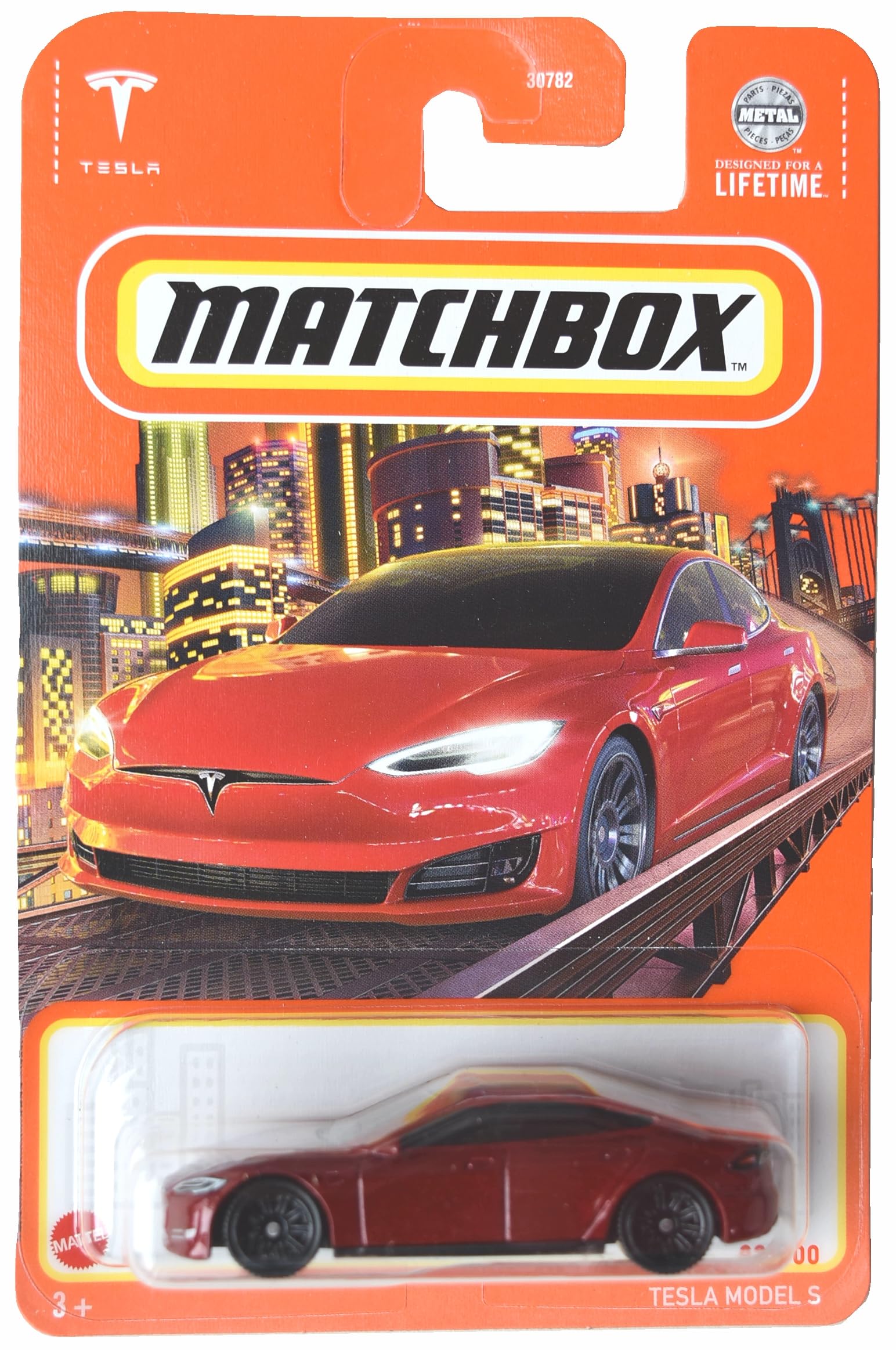 Matchbox Tesla Model S, red 89/100, HVL42