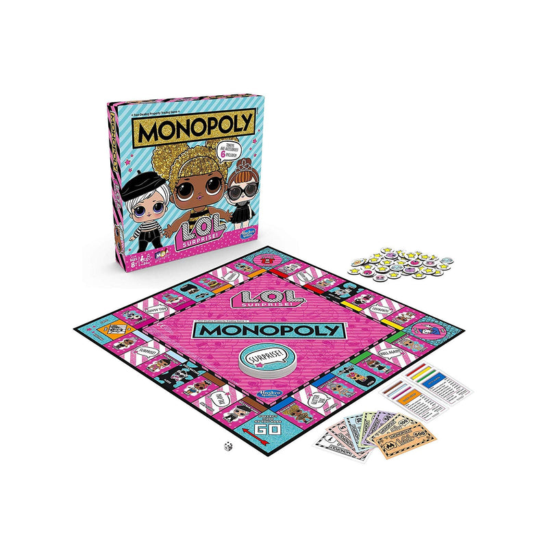 Monopoly Game: L.O.L. Surprise Edition Board Game for Kids Ages 8 and up