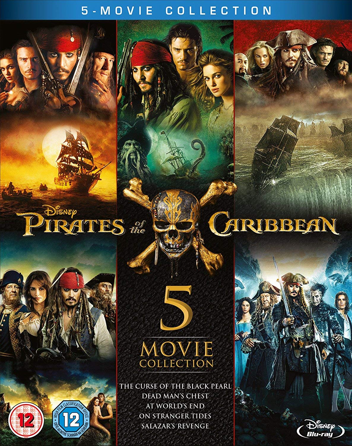 Pirates of the Caribbean 1-5 (Blu-ray) [2017] [Region Free]