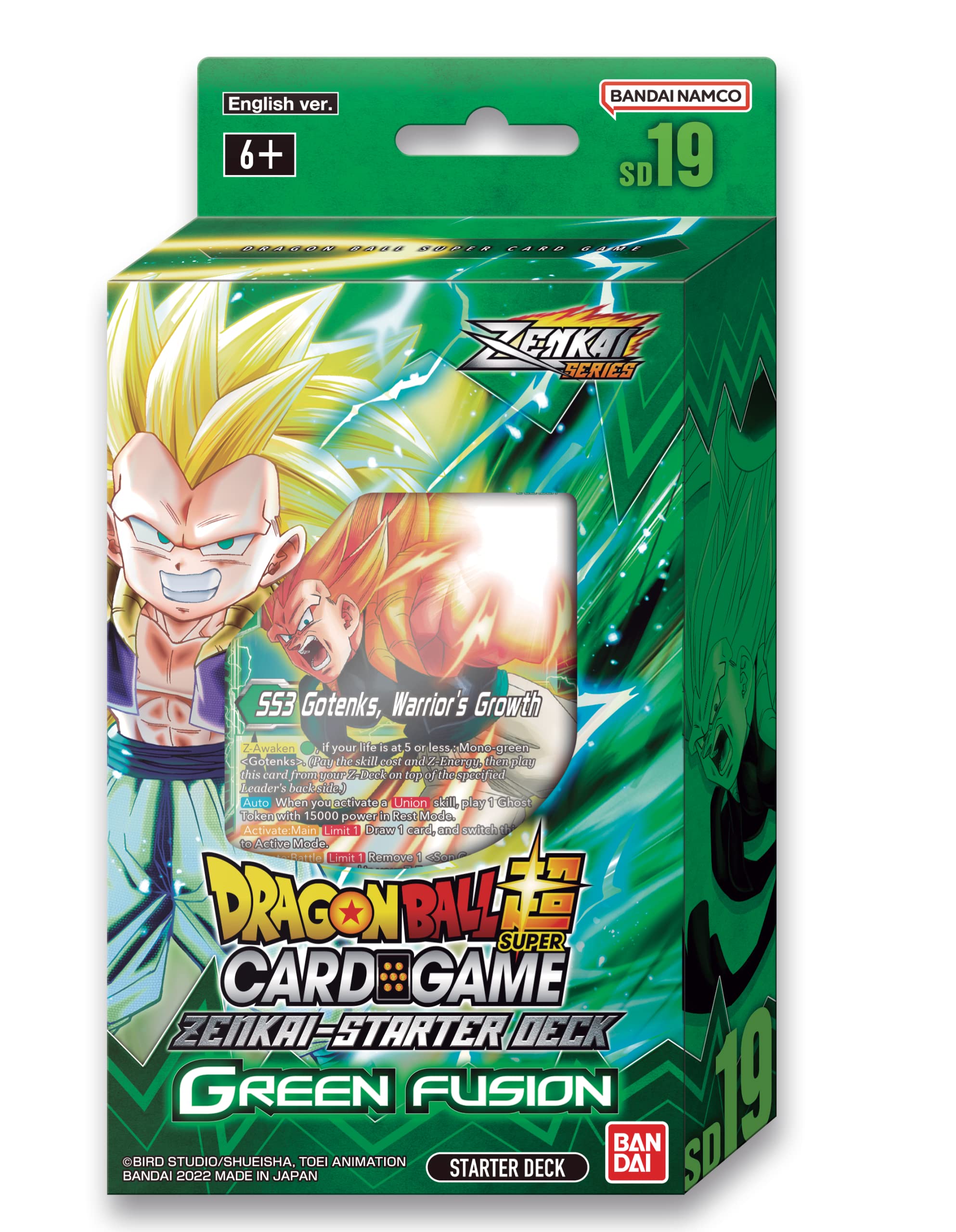 Bandai | Dragon Ball Super CG: Zenkai Series Starter Deck (SD19) – Green Fusion | Card Game | Ages 6+ | 1 Player