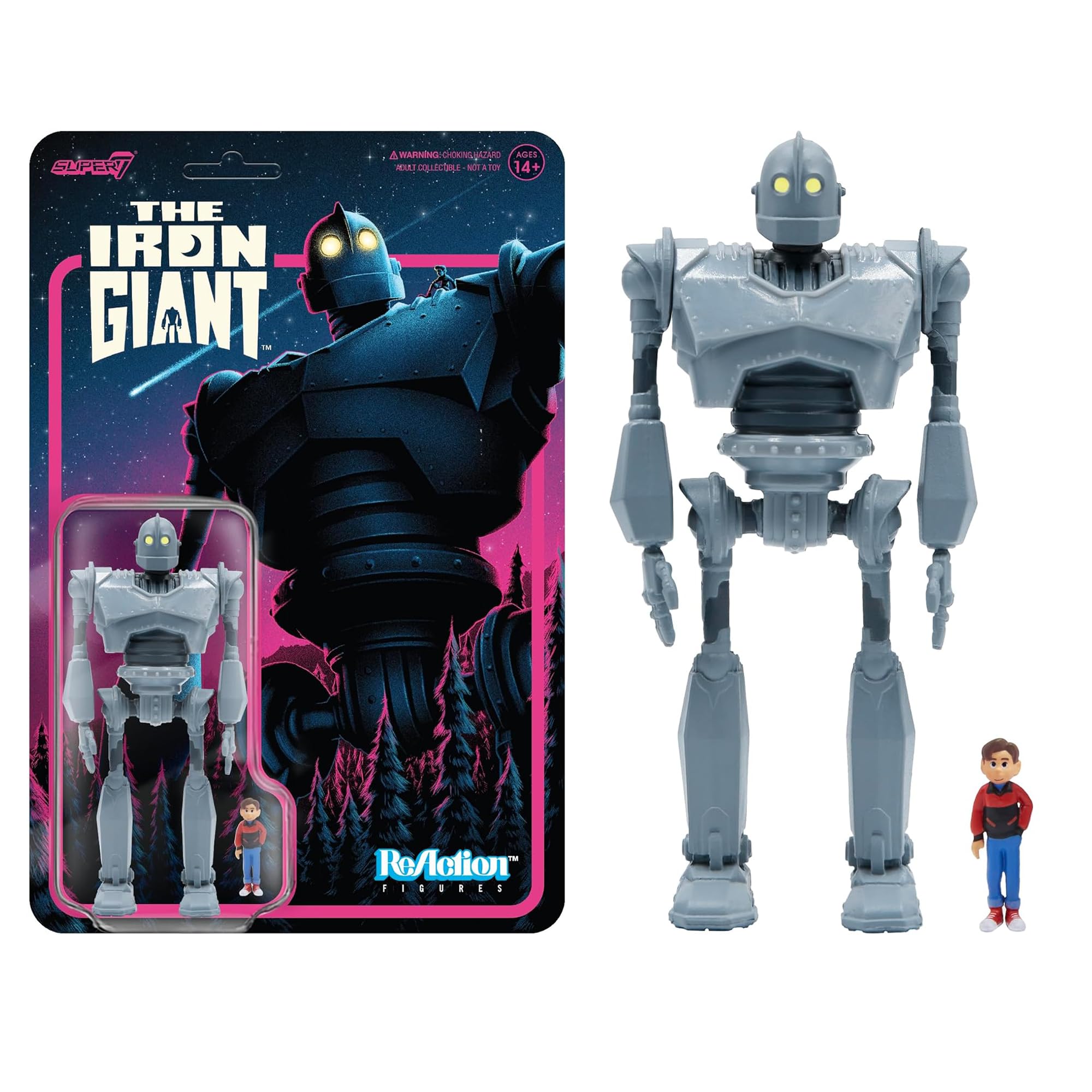 SUPER7 - IRGIW01-IRG-01 Iron Giant Reaction Figure, Multicoloured, 3.75"