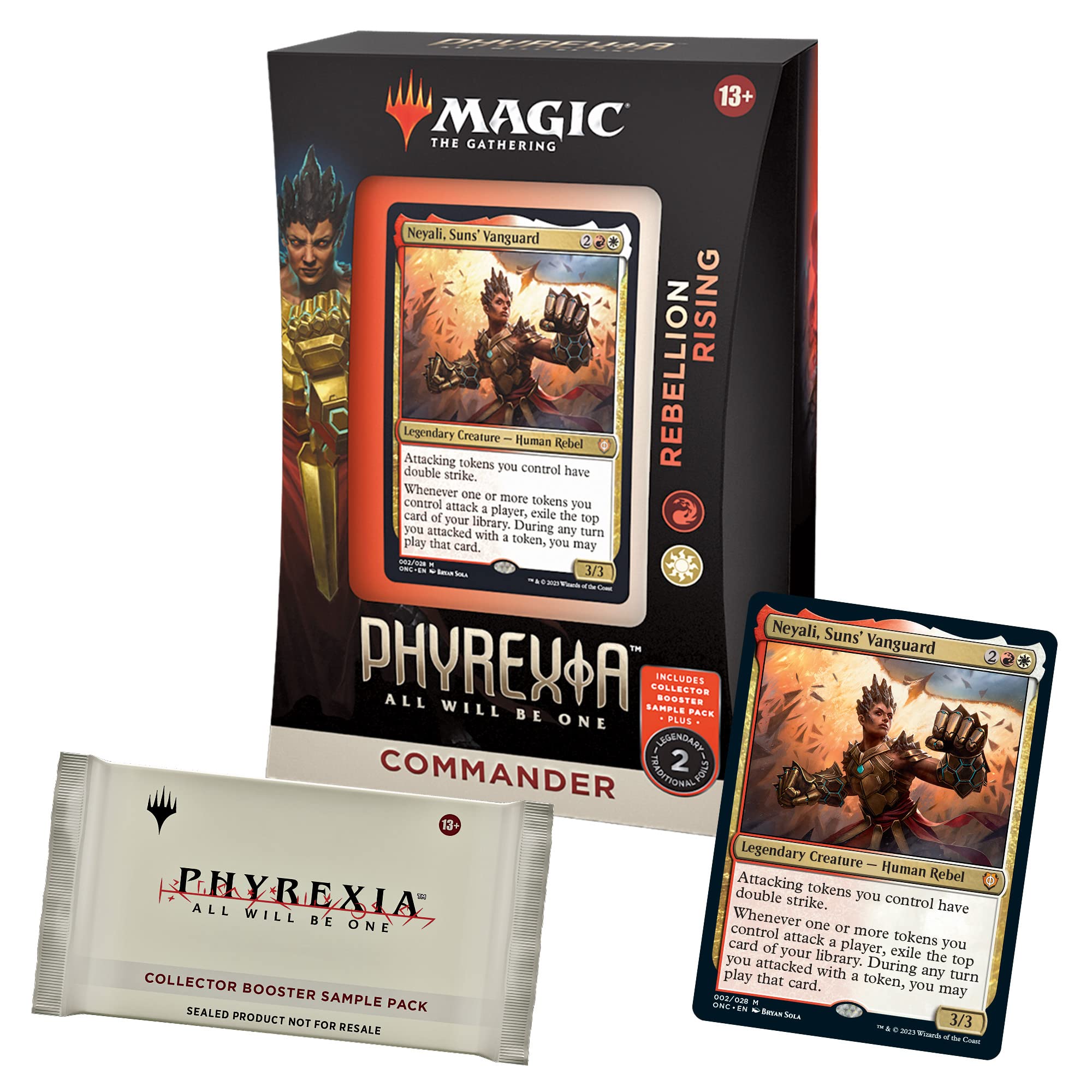 Magic The Gathering D11450000 Phyrexia: All Will Be One Commander Deck - Rebellion Rising and Collector Booster Sample Pack