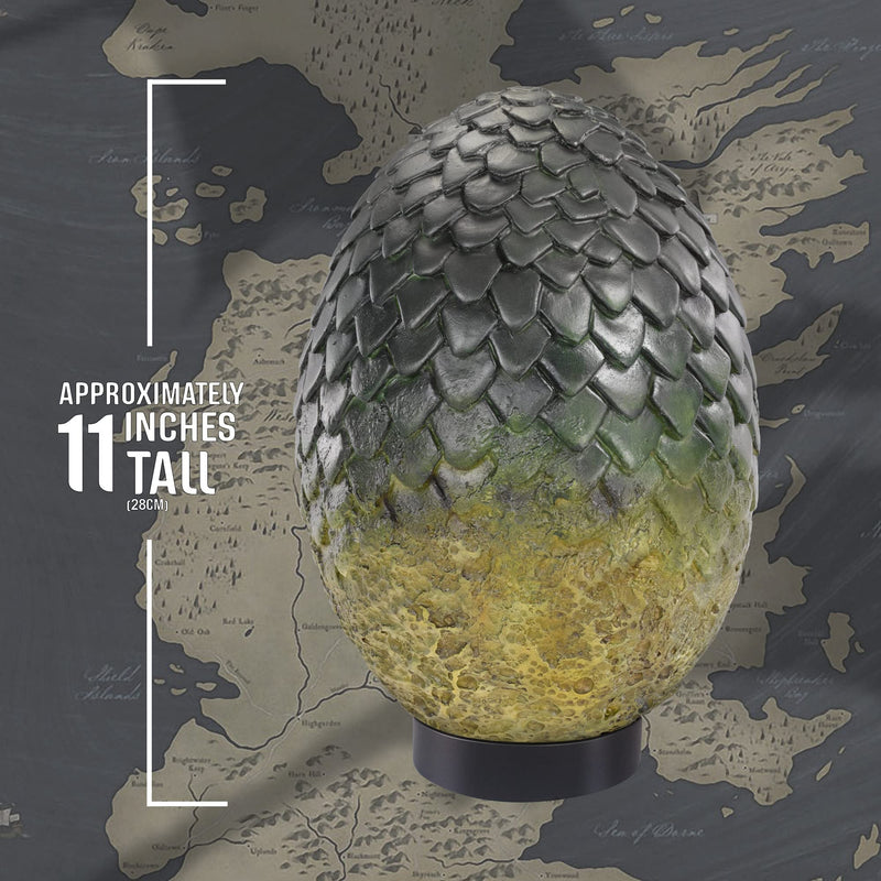 The Noble Collection Game Of Thrones Rhaegal Egg - 11in (28cm) Hand Painted Dragon Egg - Officially Licensed TV Show Props Replicas Gifts