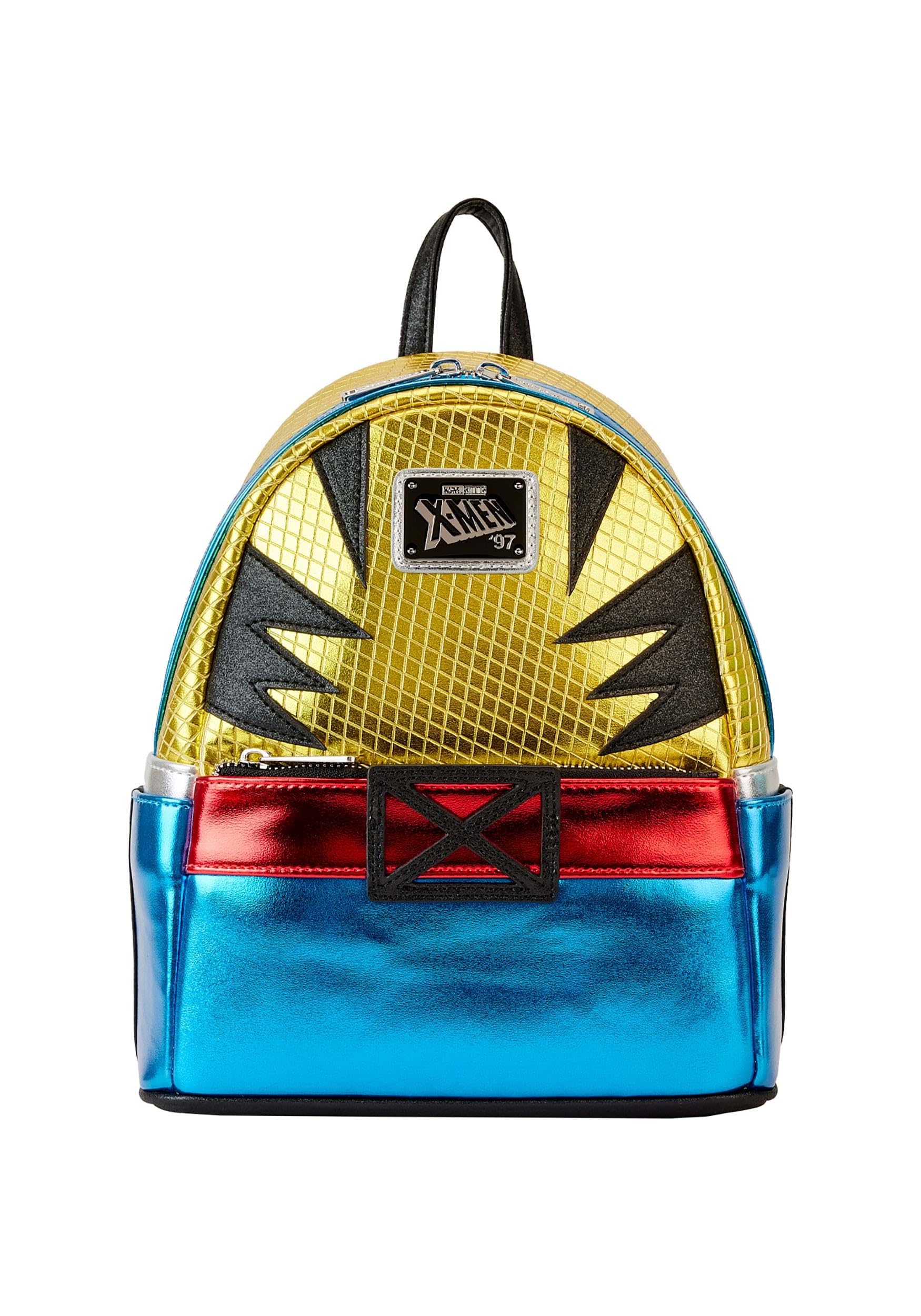 Marvel Metallic X-Men Wolverine Cosplay Mini Backpack, Gold, One Size