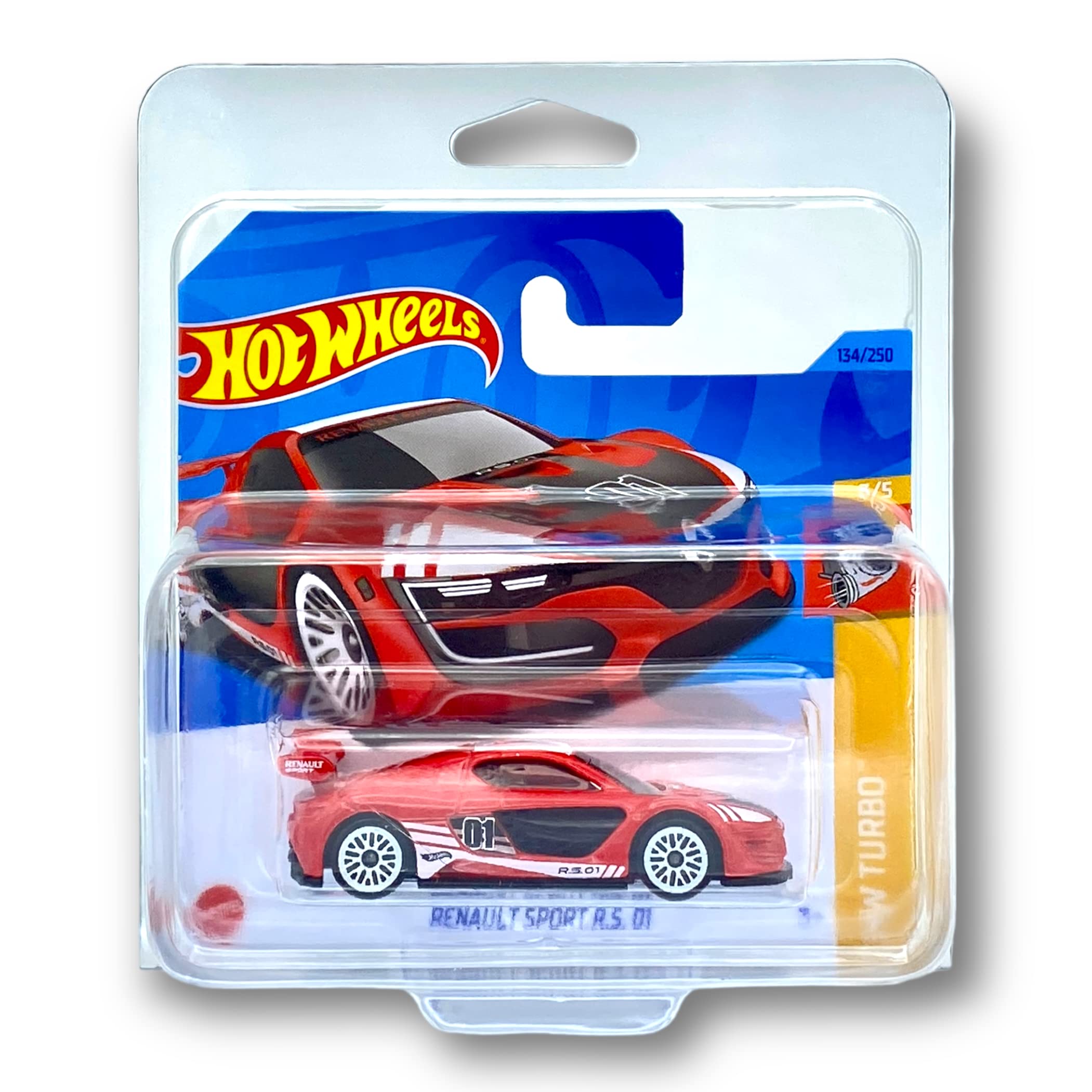 Hot Wheels Renault Sport R.S. 01 (Red) 3/5 HW Turbo 2023-134/250 (Short Card) *** COMES IN A KLAS CAR KEEPER PROTECTIVE COLLECTORS CASE *** HKJ38