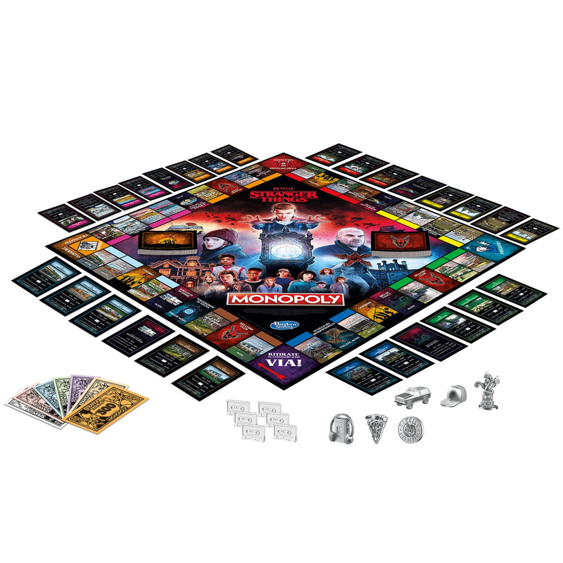 Hasbro Gaming Monopoly Stranger Things Board Game For Adults And Teenagers 14 Years Older, Multicoloured, 41 x 400 x 267 mm (Italian Language)