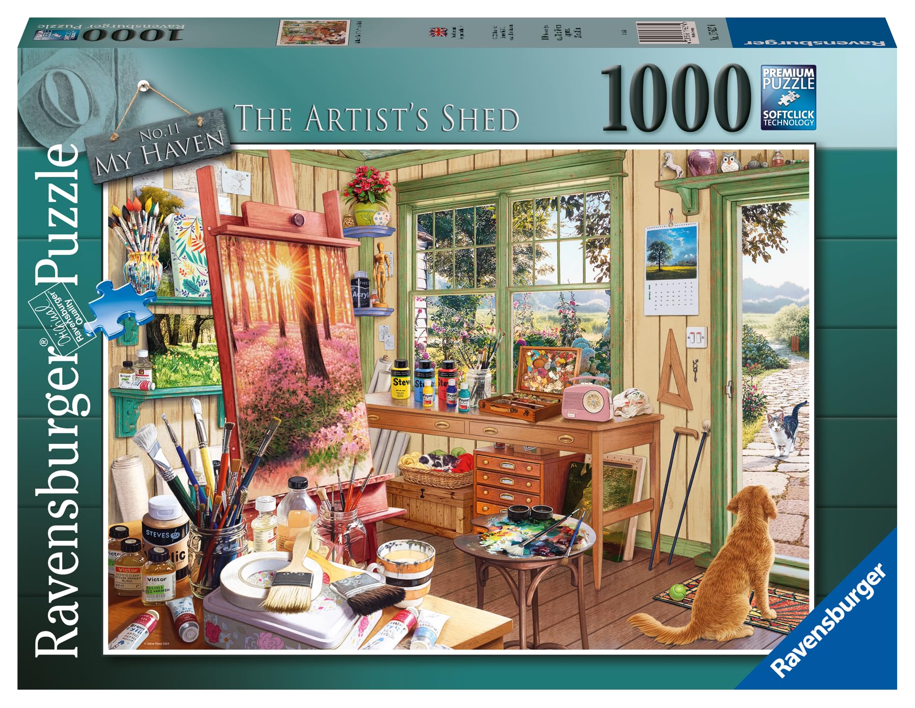 Ravensburger Haven No. 11 The Artist's Shed 1000 Piece Jigsaw Puzzles for Adults and Kids Age 12 Years Up