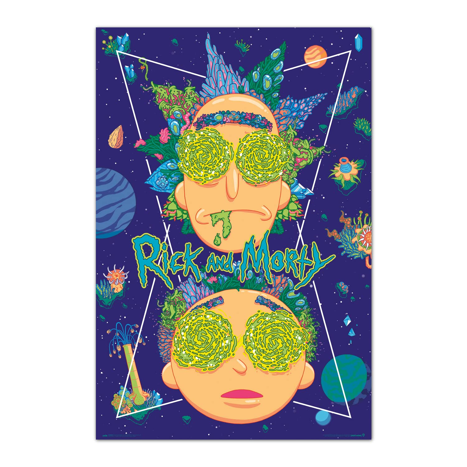 Grupo Erik Rick & Morty High In The Sky Poster - 36 x 24 inches / 91.5 x 61 cm - Shipped Rolled Up - Cool Posters - Art Poster - Posters & Prints - Wall Posters