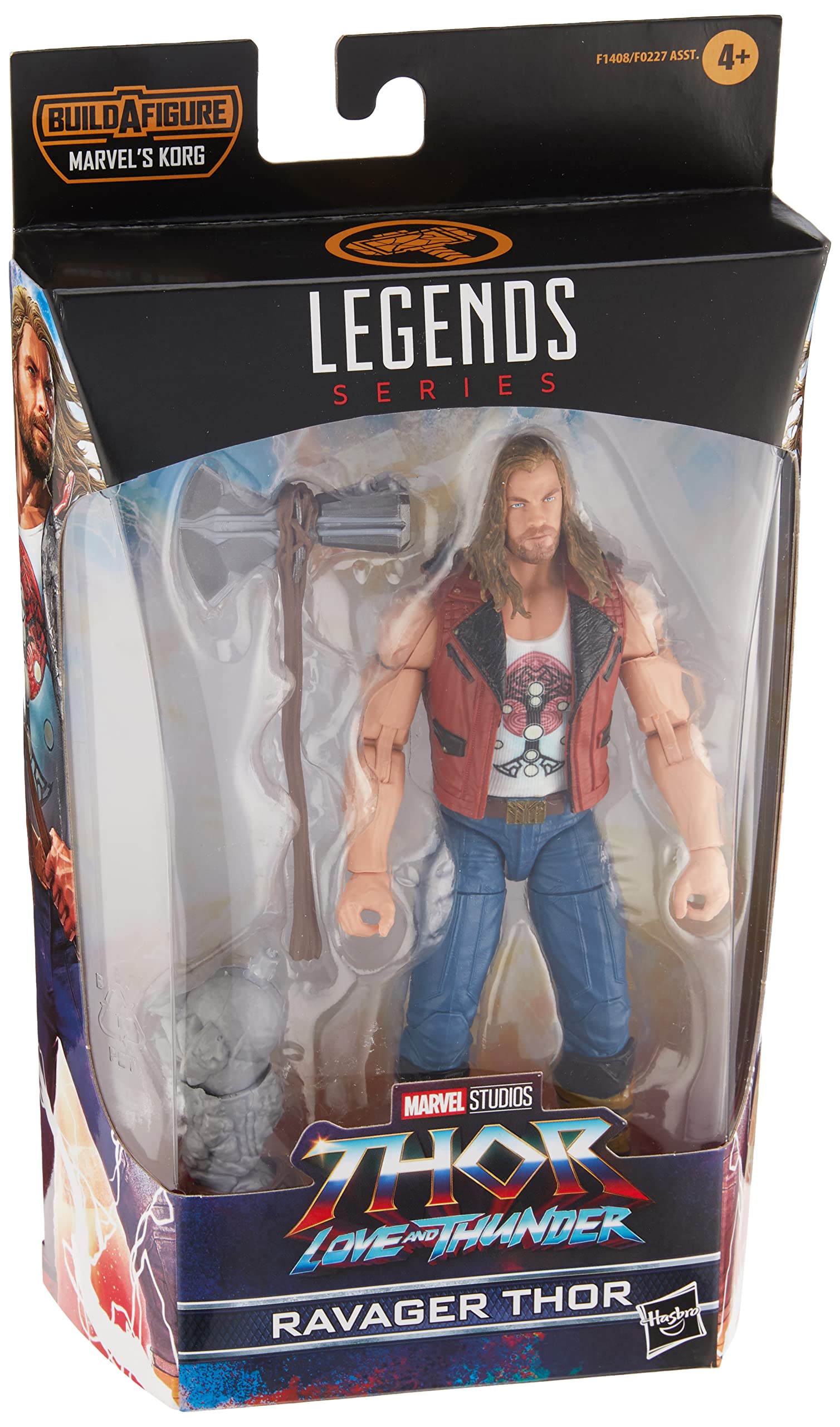 Marvel Hasbro Legends Thor: Love and Thunder Ravager Thor Action Figure 15-cm Collectible Toy, 1 Accessory, 1 Build-A-Figure Part, Multicolor (F1408)