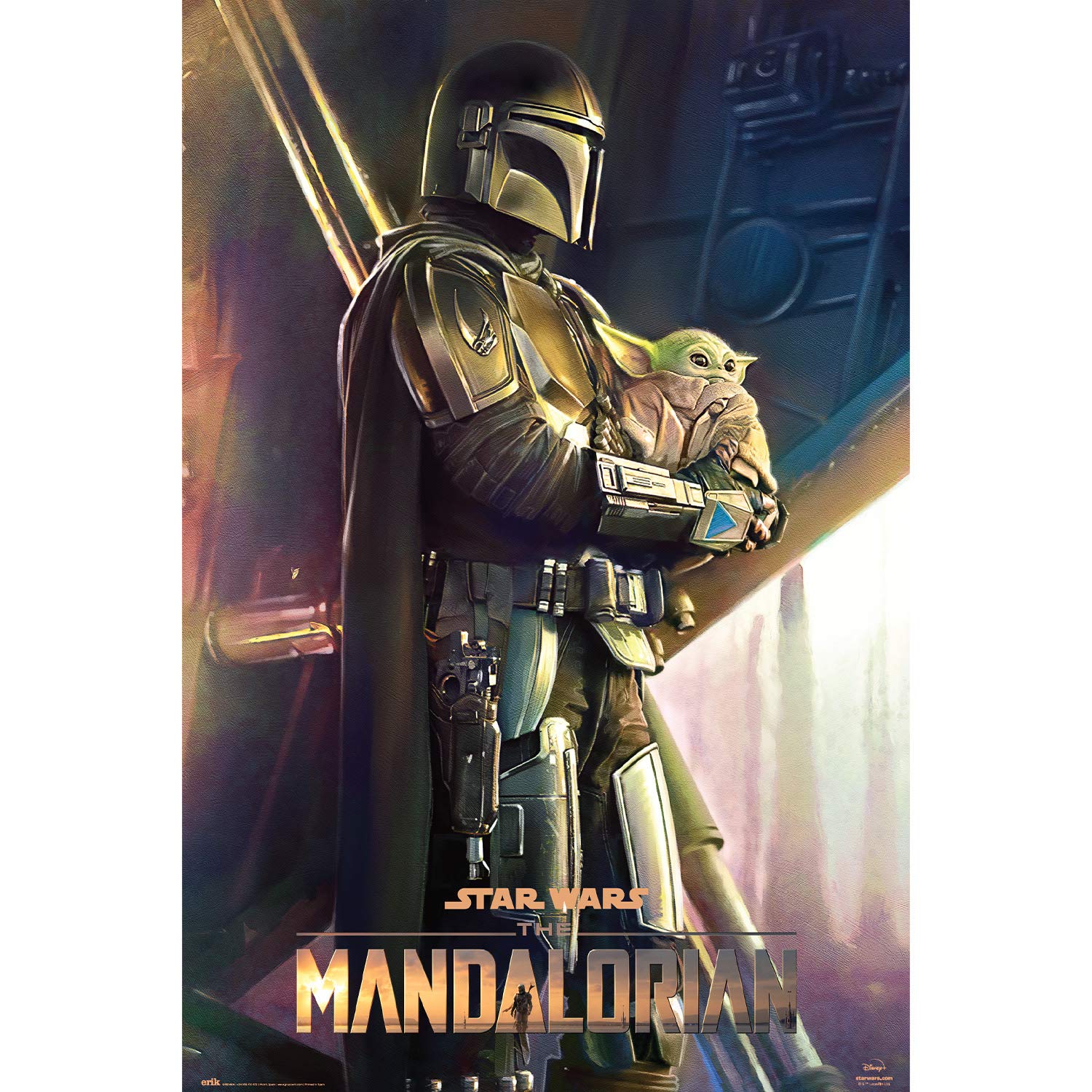 Grupo Erik Star Wars The Mandalorian Poster - Clan of Two Mando & Baby Yoda - 36 x 24 inches / 91.5 x 61 cm - Shipped Rolled Up - Cool Posters - Art Poster - Posters & Prints - Wall Posters