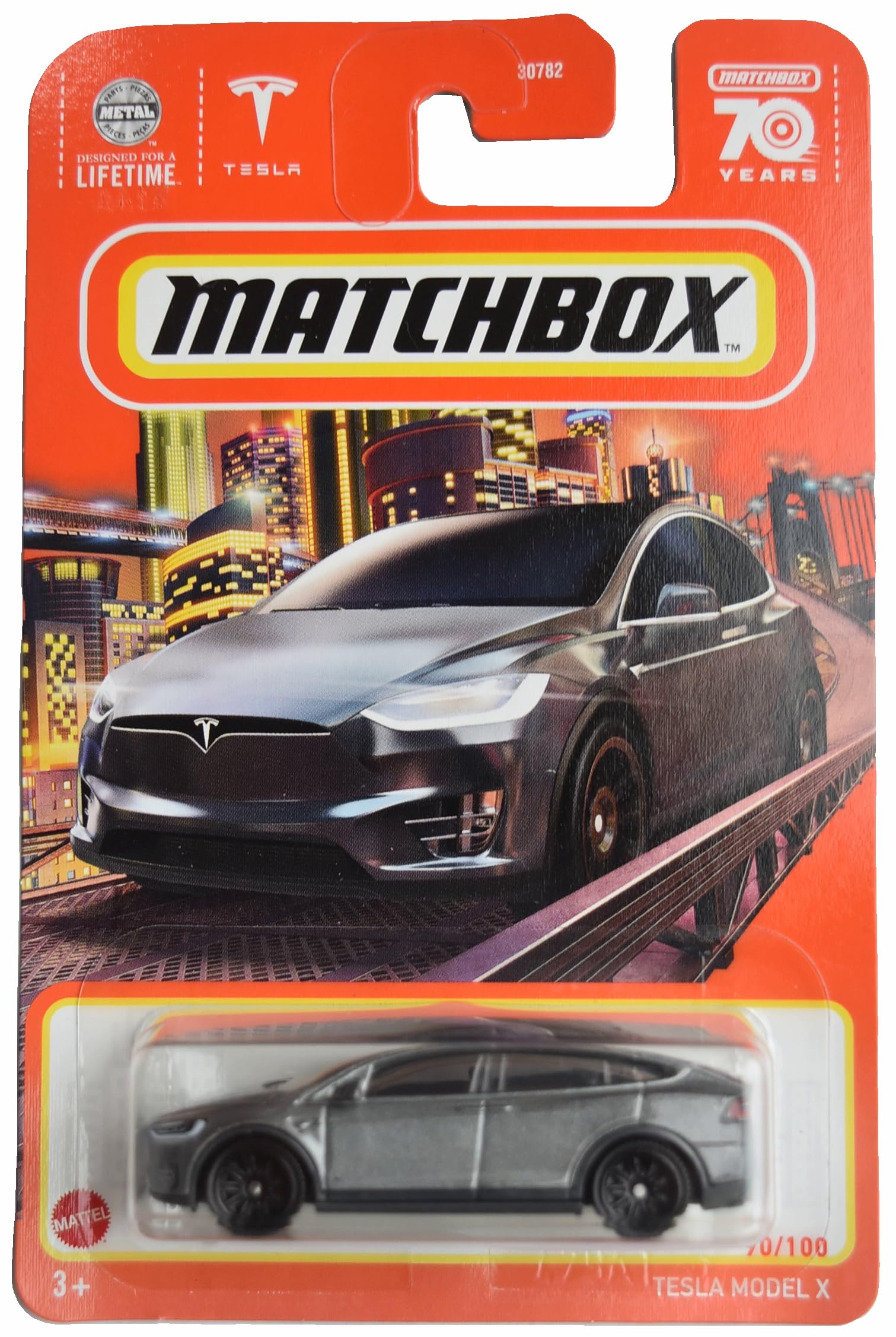 Matchbox Tesla Model X, Gray 90/100