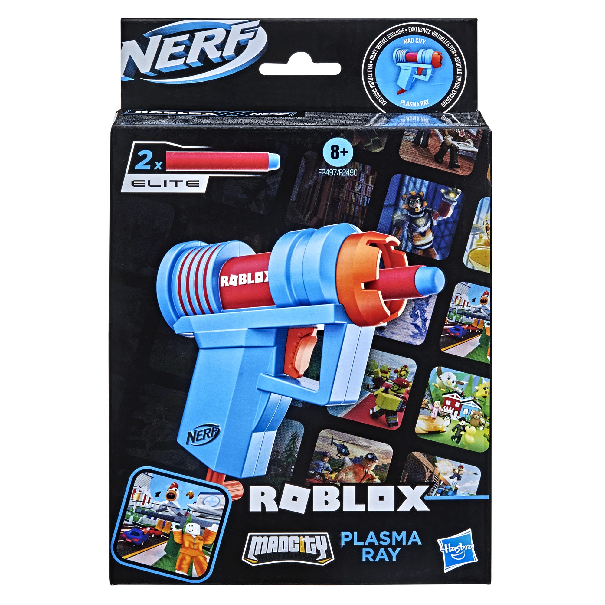 Nerf Roblox Mad City Plasma Ray Toy Gun Foam Dart Blaster - Includes 2x Darts