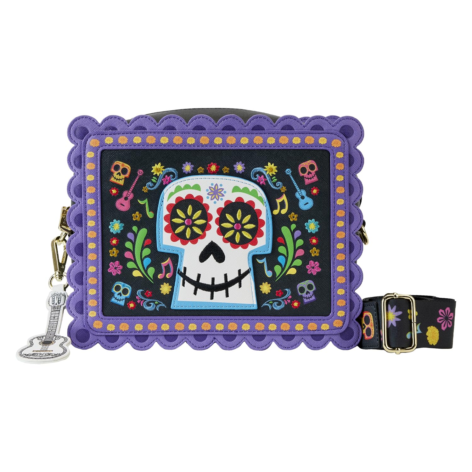 Loungefly Coco Miguel Calavera Floral Skull Crossbody Bag