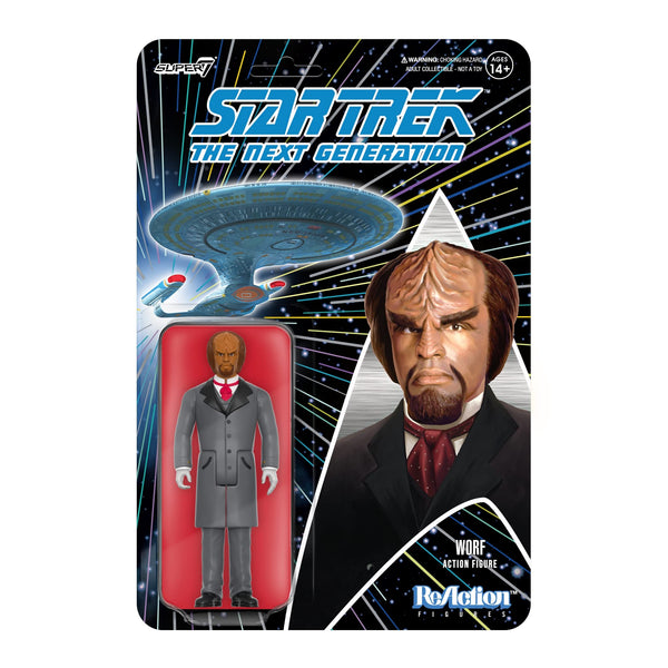 Super7 Star Trek: The Next Generation Victorian Worf - 3.75" Star Trek Action Figure with Accessory Classic TV Show Collectibles and Retro Toys