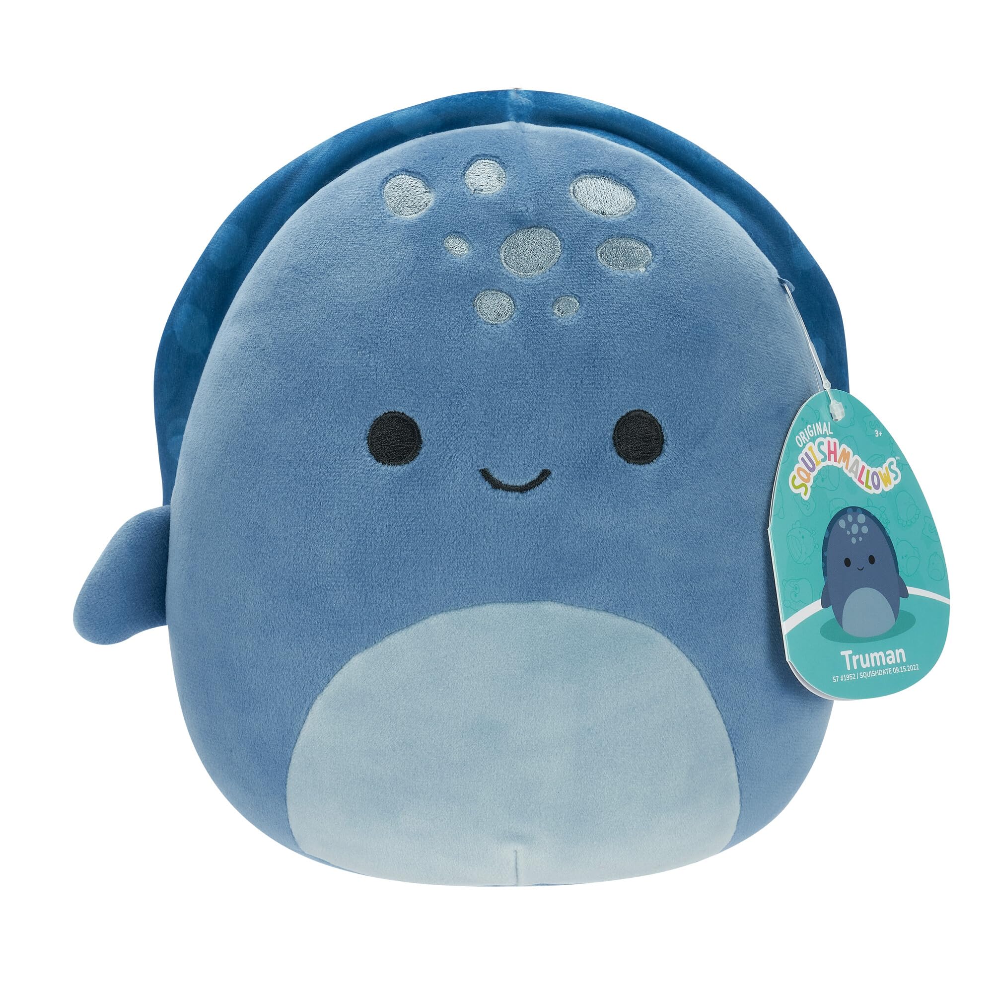 Squishmallows Original 7.5-Inch Truman the Navy Blue Leatherback Turtle - Small Ultrasoft Official Plush