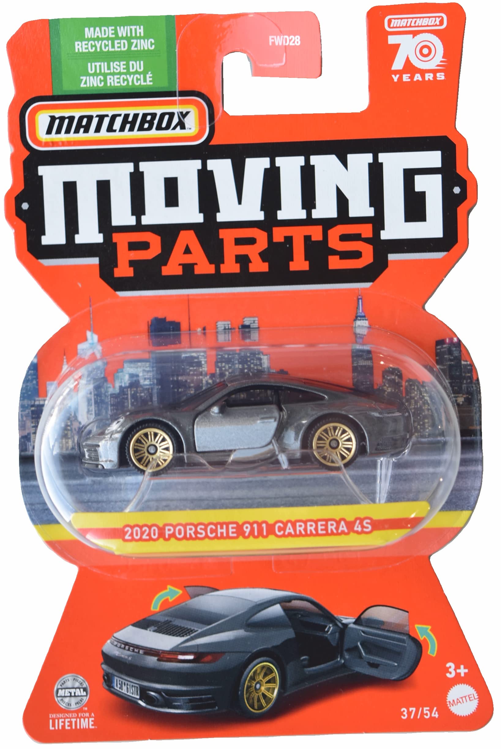 Matchbox 2020 Porsche 911 Carrera 4S, Moving Parts 37/54