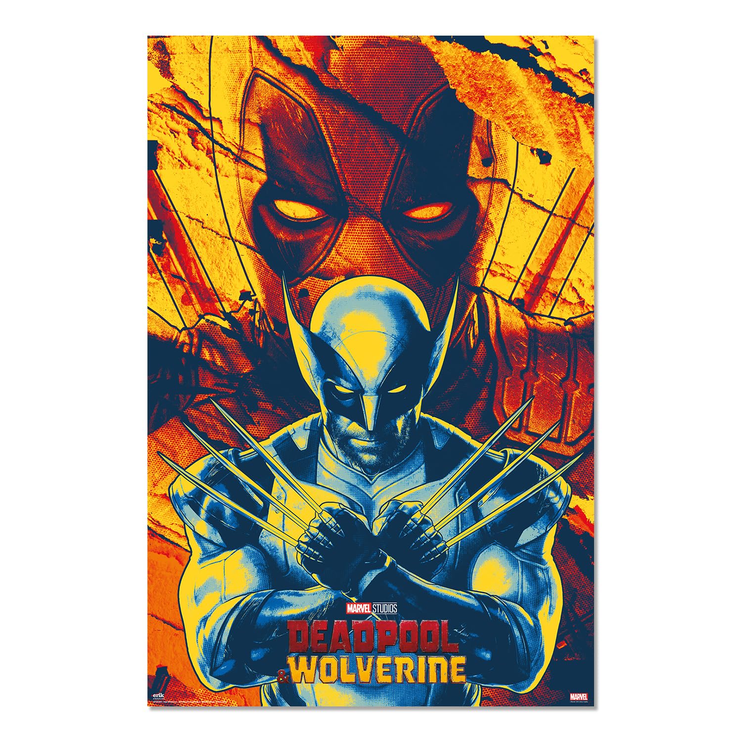 Grupo Erik Marvel Deadpool & Wolverine Poster - 36 x 24 inches / 91.5 x 61 cm - Shipped Rolled Up - Cool Posters - Art Poster - Posters & Prints - Wall Posters