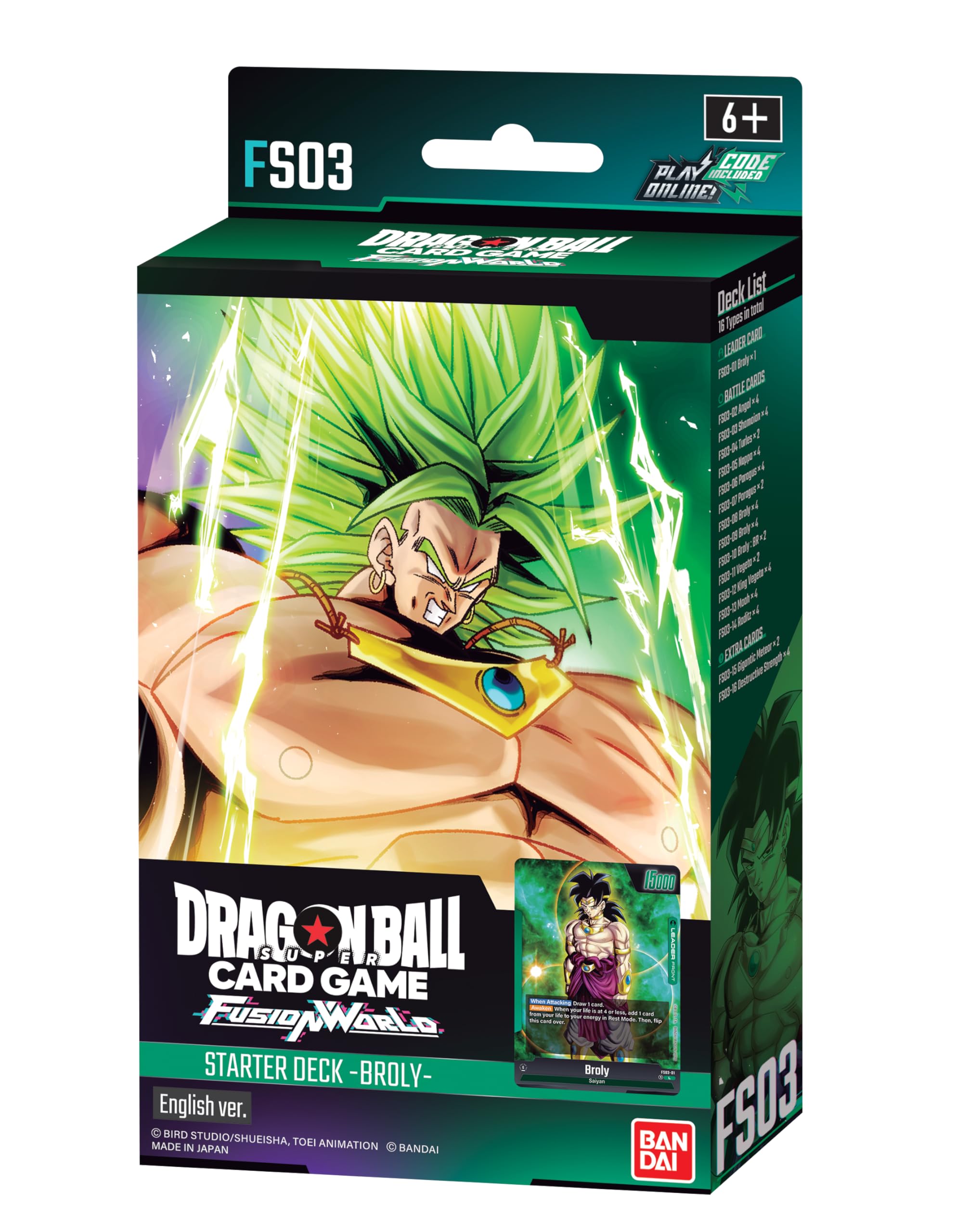 Bandai | Dragon Ball Super CG: Starter Deck - Fusion World (FS03) | Trading Card Game | Ages 6+ | 2 Players | 30 Minutes Playing Time