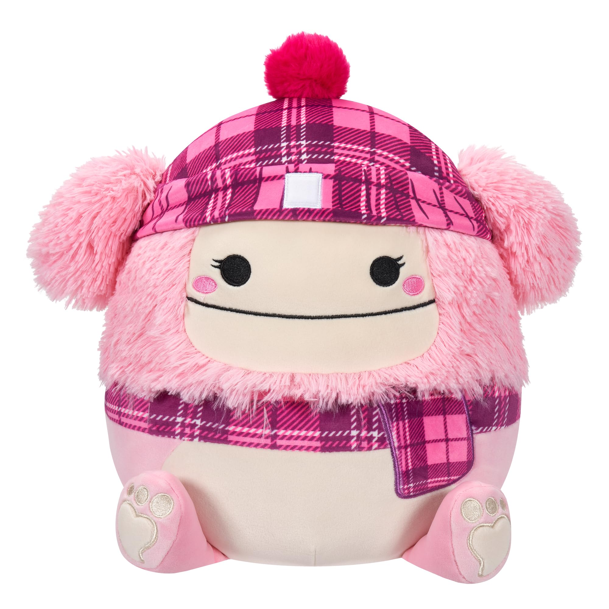 Squishmallows SQXM00463 Amazon Exclusive Jumbo Plush 24" Brina-Pink Bigfoot with Scarf and Hat