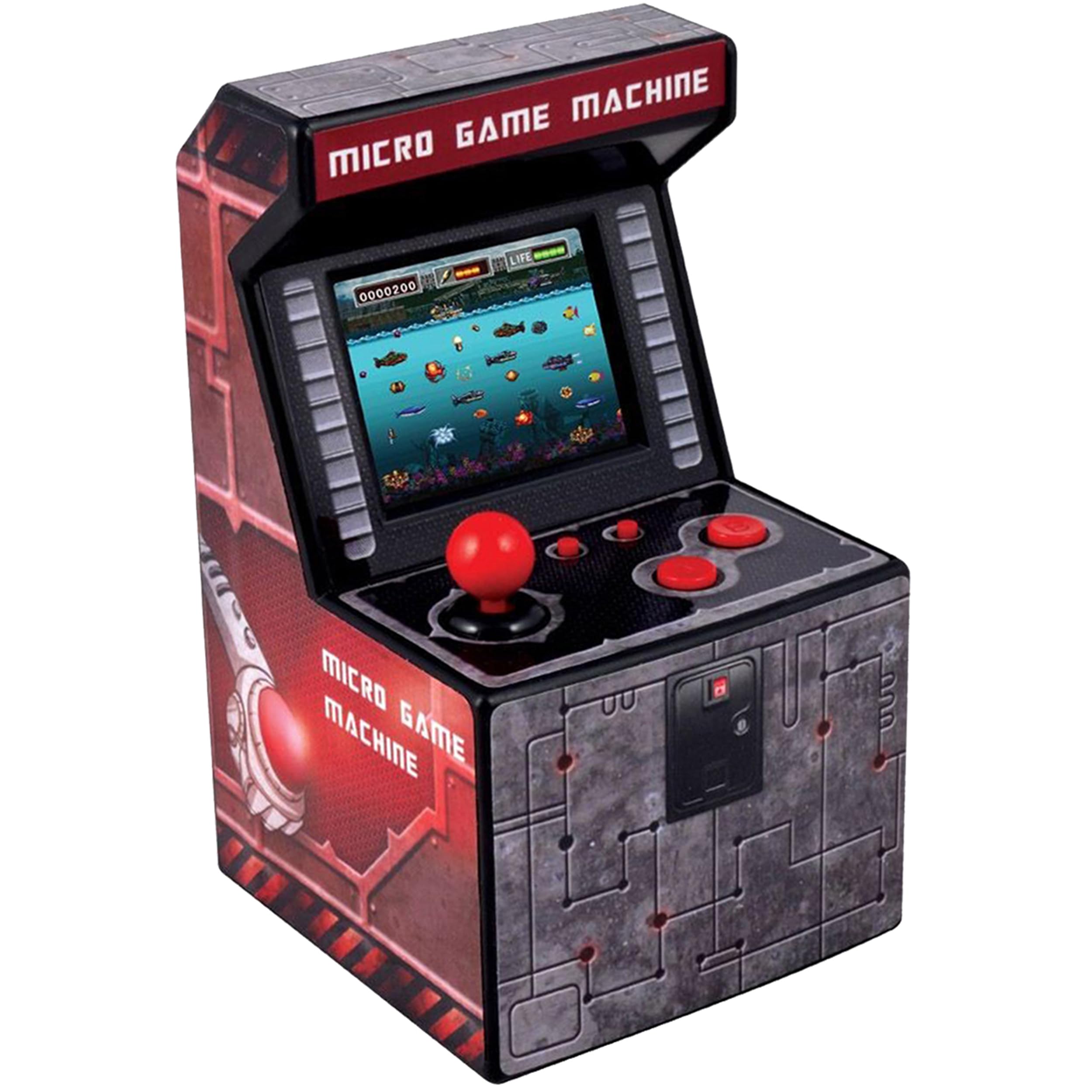 ITAL Mini Arcade Machine/Portable Mini Console with Retro Design And 250 Games / 16 Bits/Perfect As A Geek Gift For Children And Adults (Red)