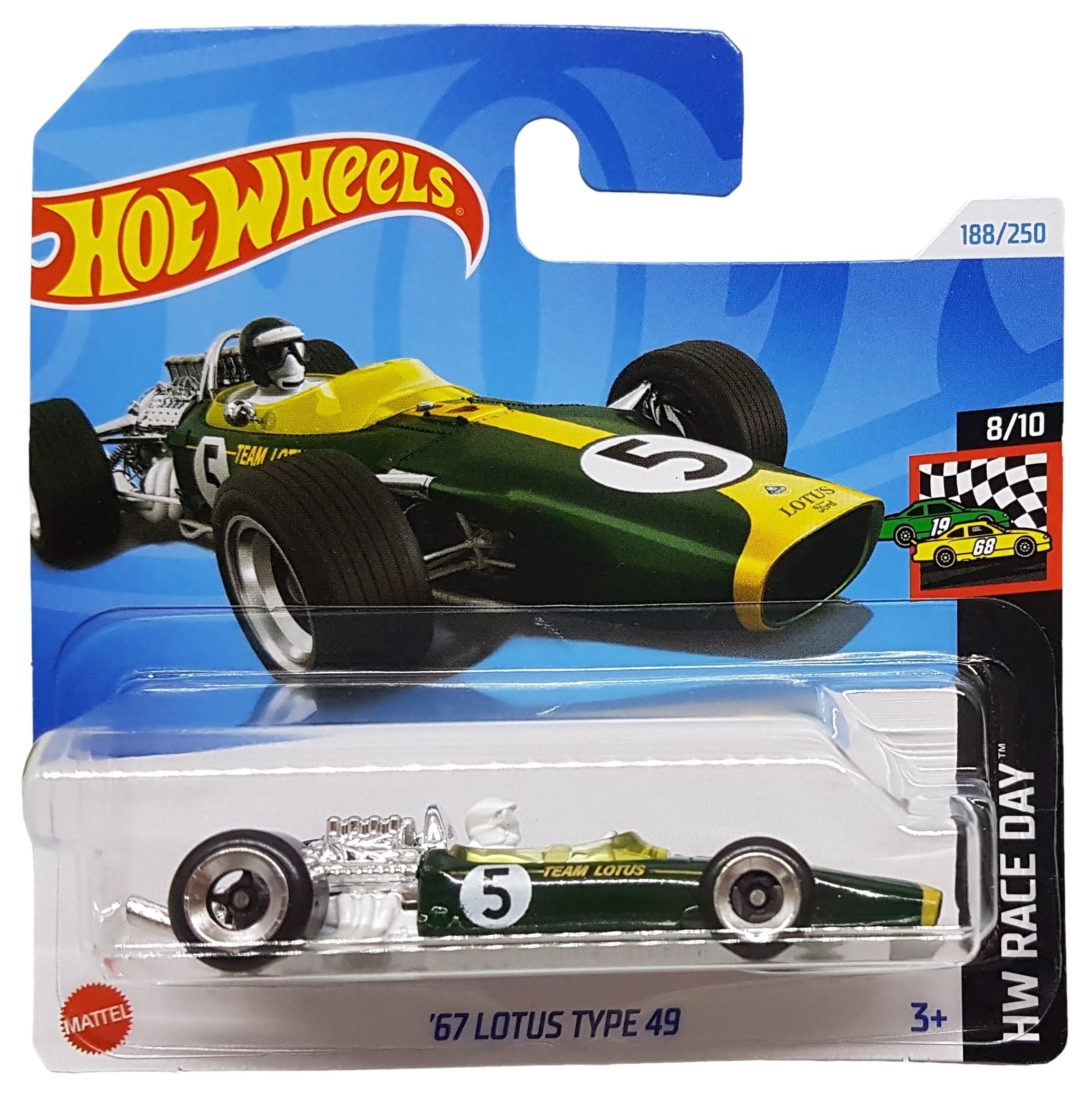 Hot Wheels - ´67 Lotus Type 49 - HW Race Day 8/10 - HRY76 - Short Card - Classic Team Lotus - Ford - Mattel 2024 - 1:64