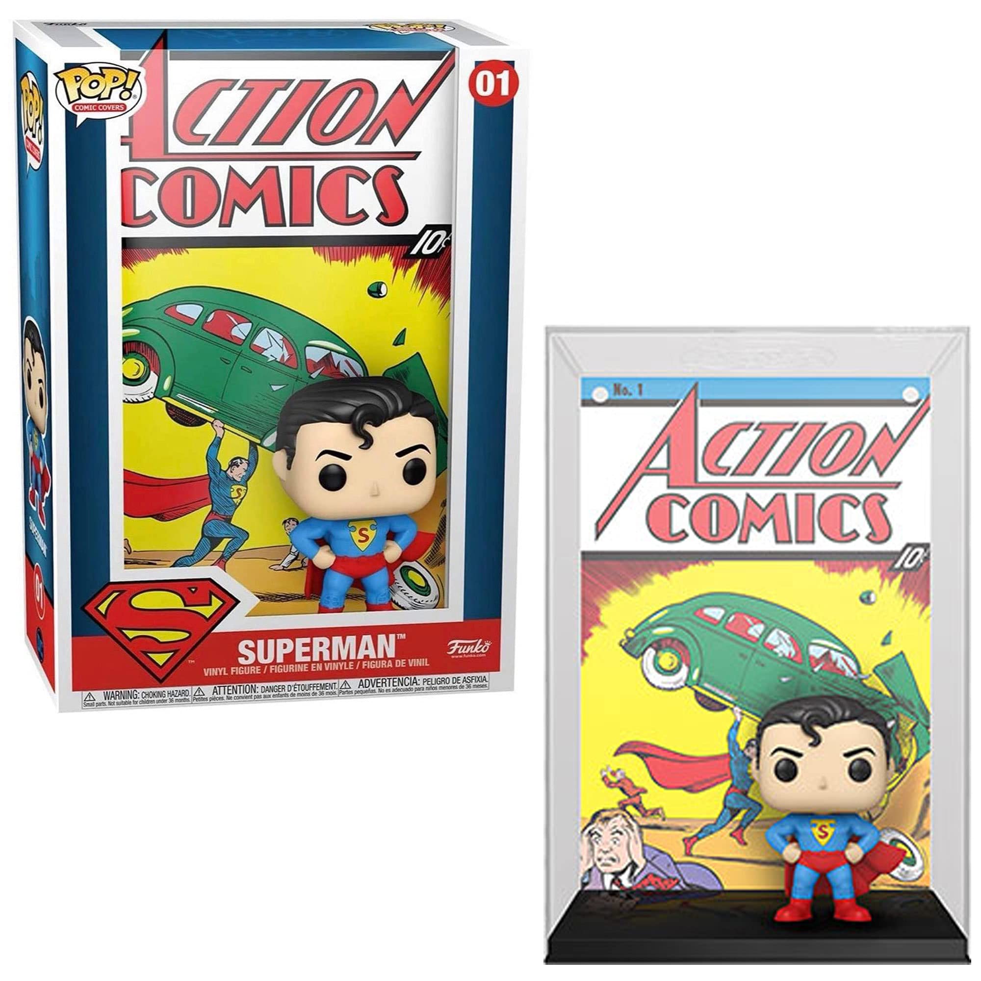 Funko Pop! Vinyl Cover: DC-Superman Action Comic - DC Comics - Collectable Vinyl Figure - Gift Idea - Official Merchandise - Toys for Kids & Adults - Comic Books Fans - Model Figure for Collectors