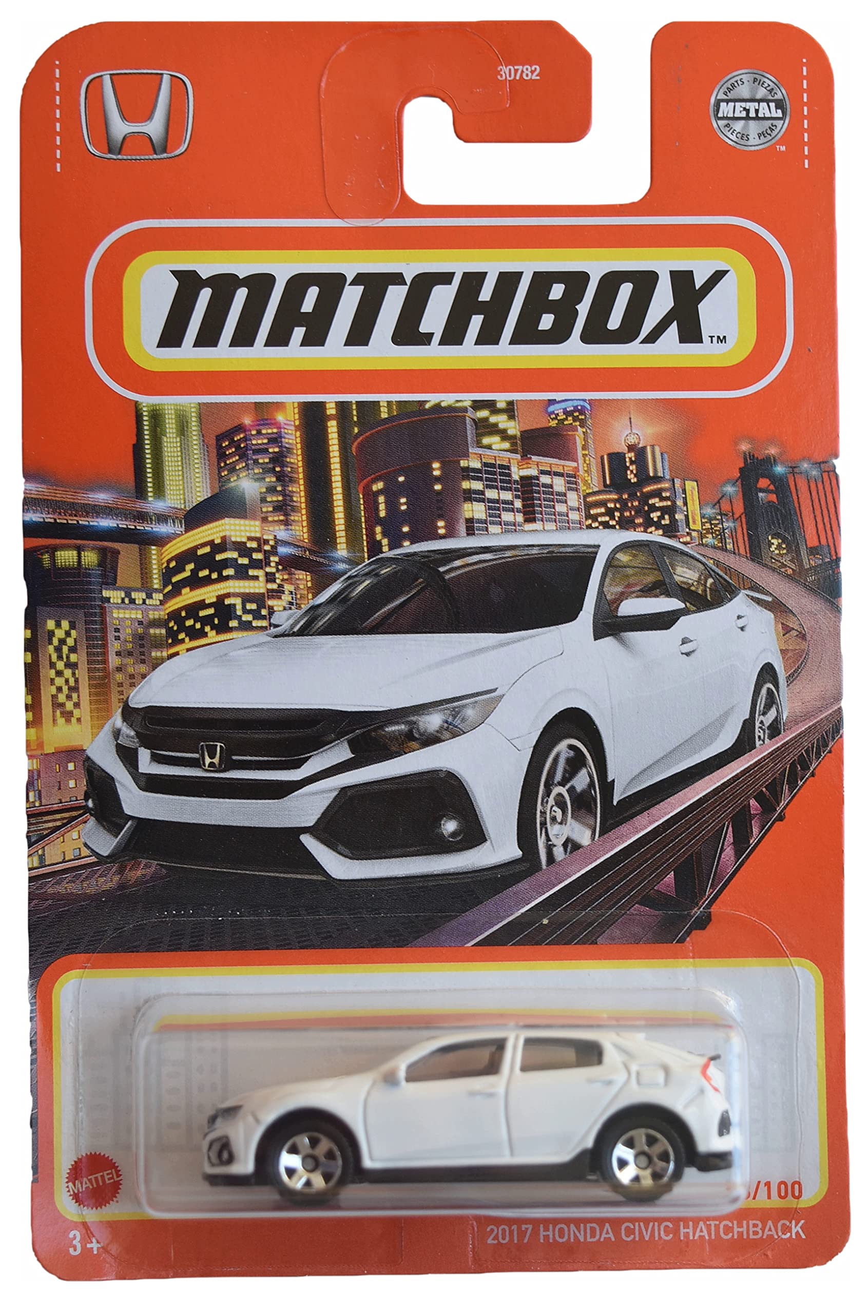 Matchbox 2017 Hon-da Civic Hatchback, [White] 98/100