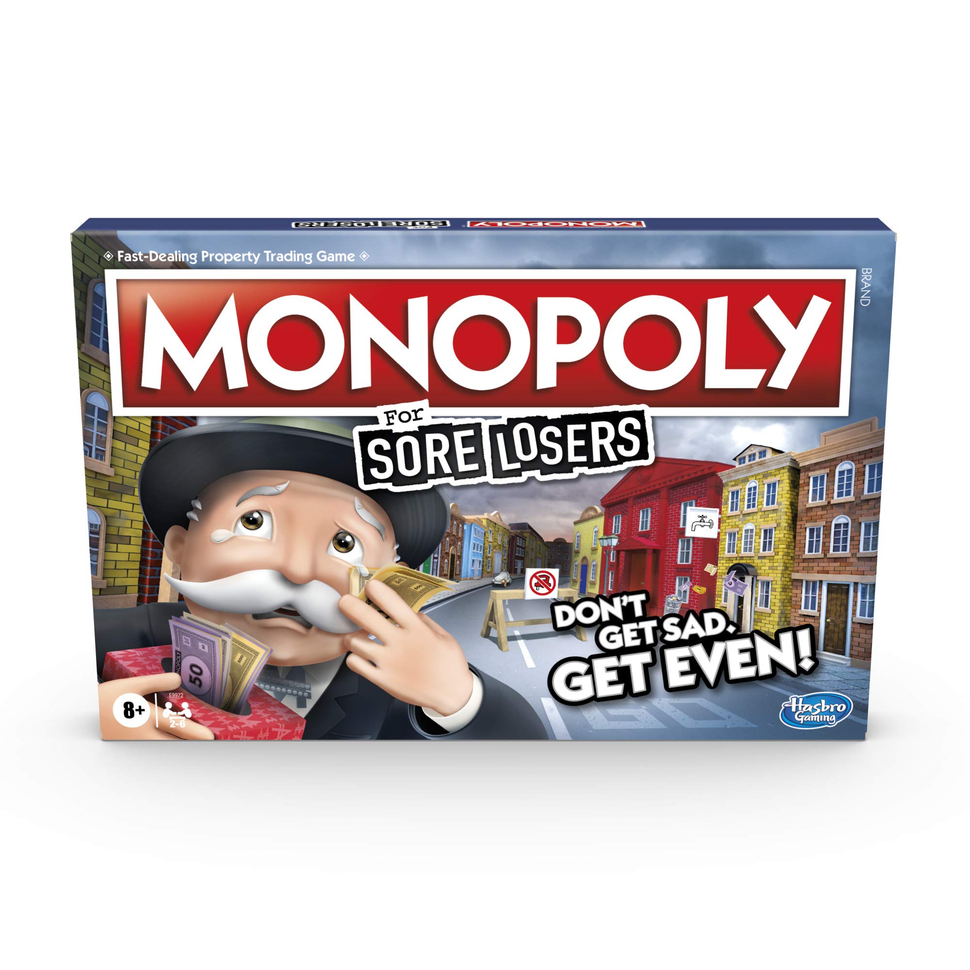 Monopoly for Sore Losers Board Game for Ages 8 and Up, the Game Where it Pays to Lose, Multicolored