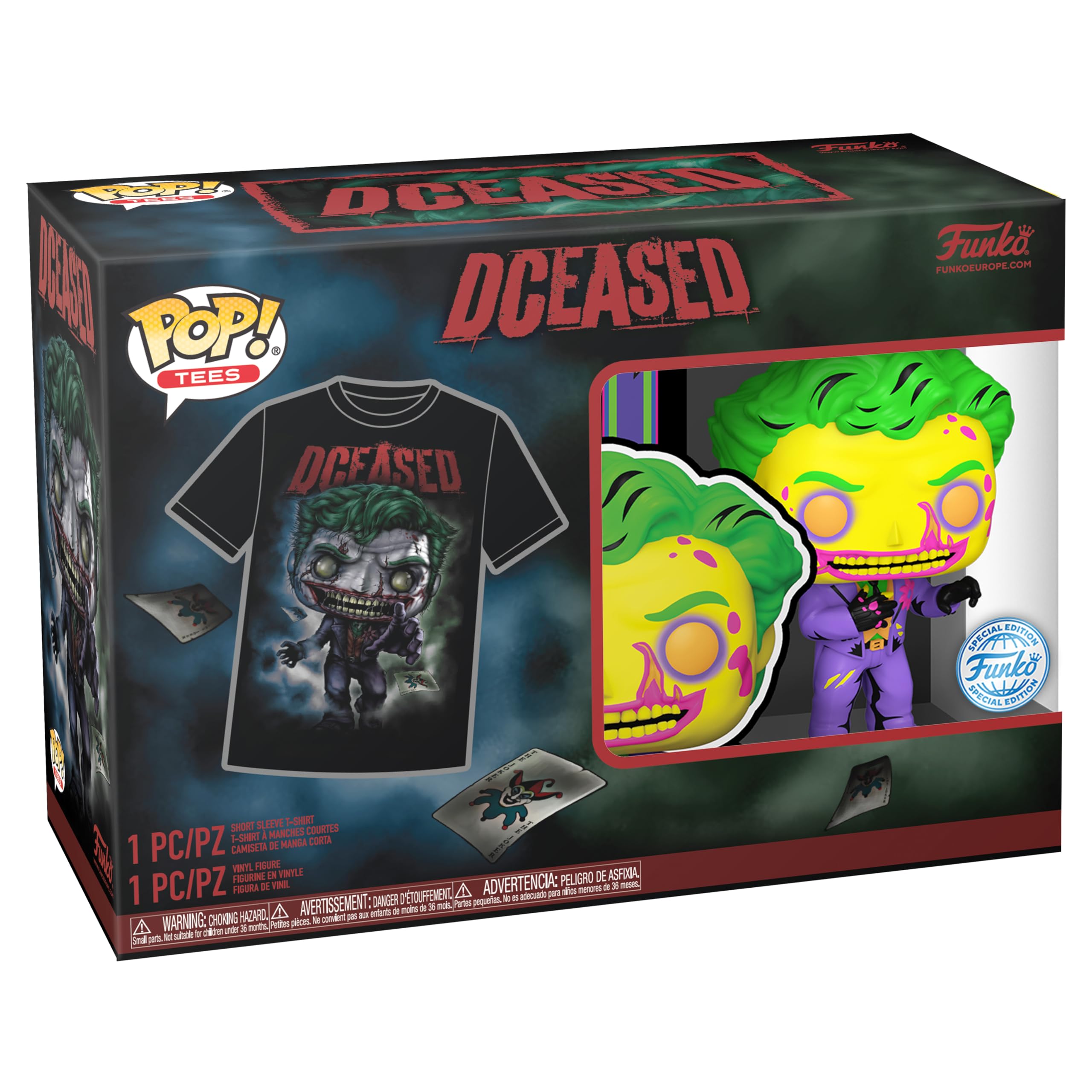 Funko Pop! & Tee: DC - Joker CC - Extra Large - (XL) - DC Comics - T-Shirt - Clothes With Collectable Vinyl Figure - Gift Idea - Toys and Short Sleeve Top for Adults Unisex Men and Women