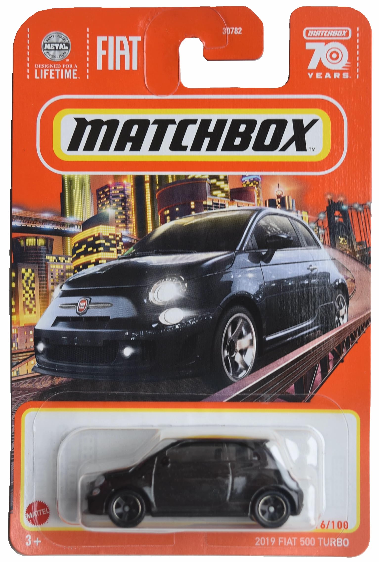 Matchbox 2019 Fiat 500 Turbo, Black 16/100