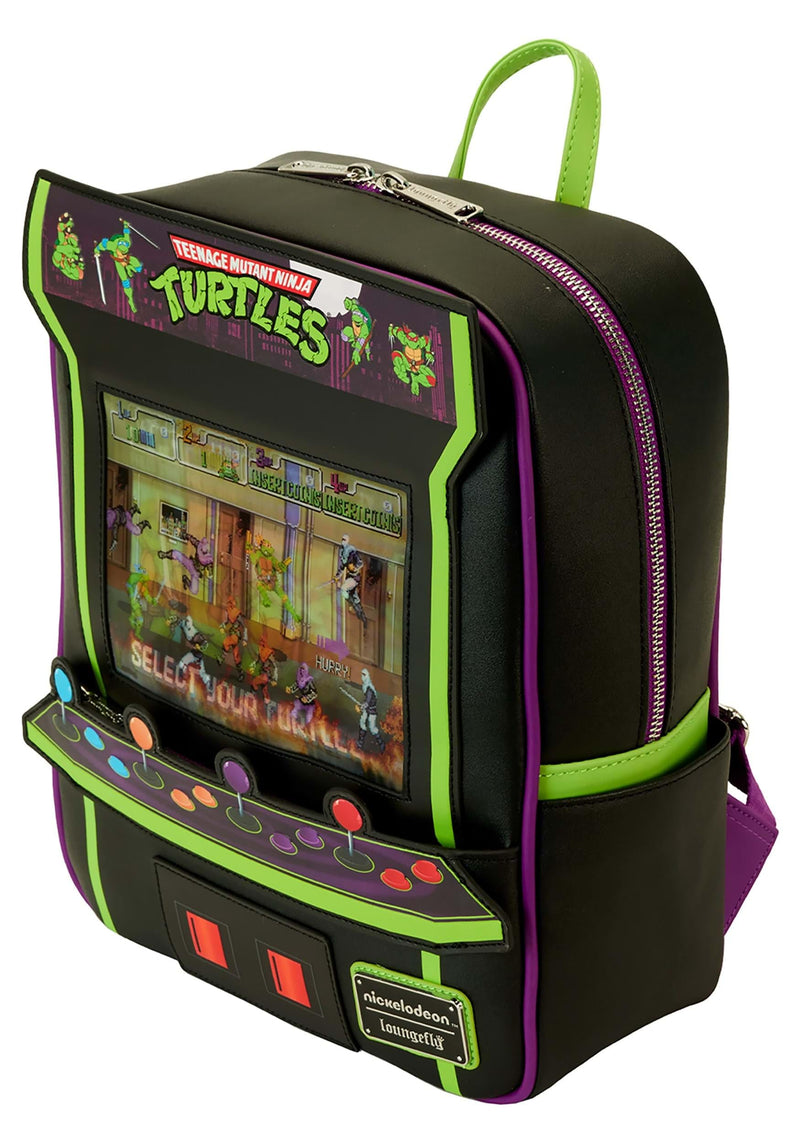 Loungefly Backpacks Teenage Mutant Ninja Turtles 40th Anniversary Vintage Arcade Mini Backpack Black/charcoal