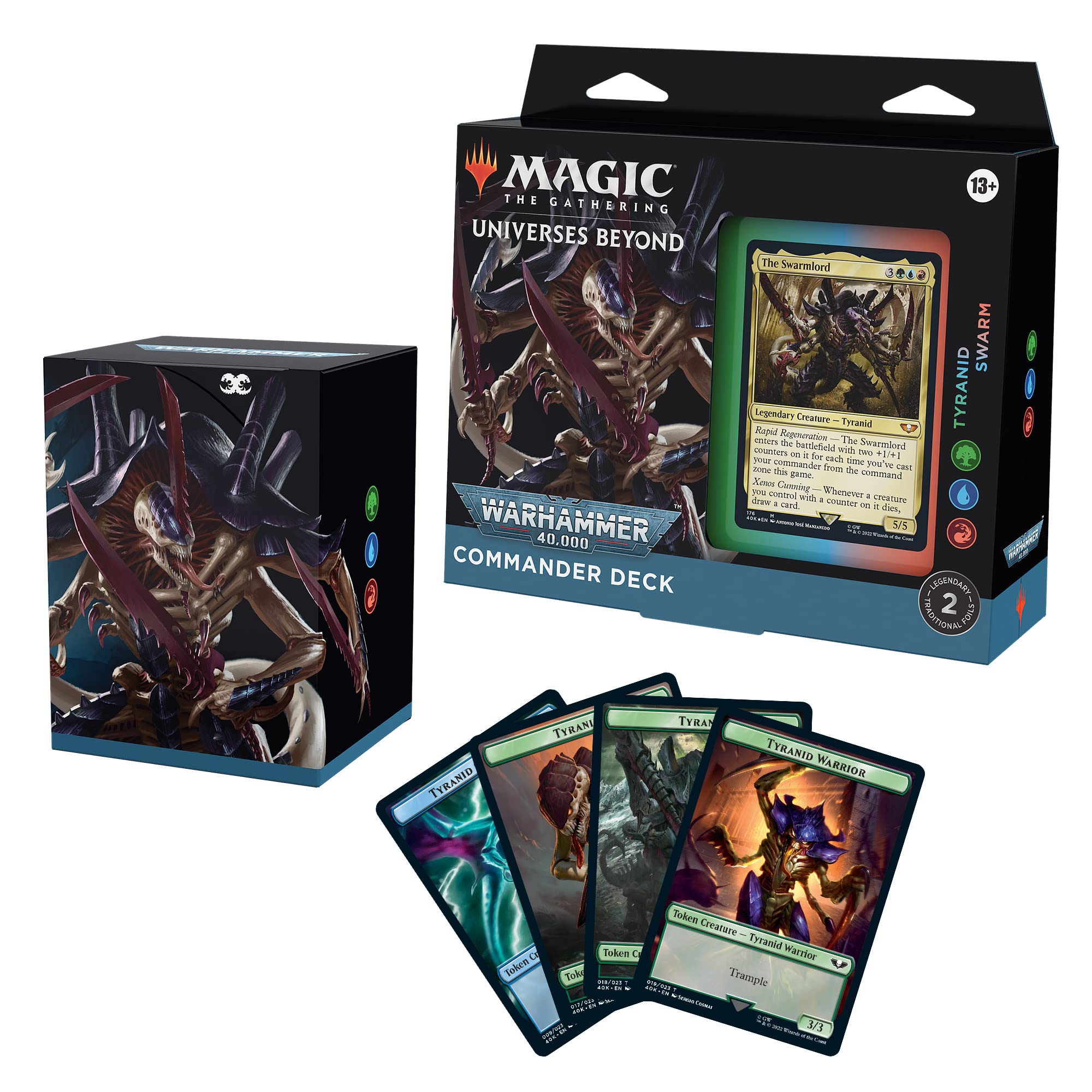 Magic The Gathering Universes Beyond: Warhammer 40,000 Commander Deck – Tyranid Swarm, for ages 13+