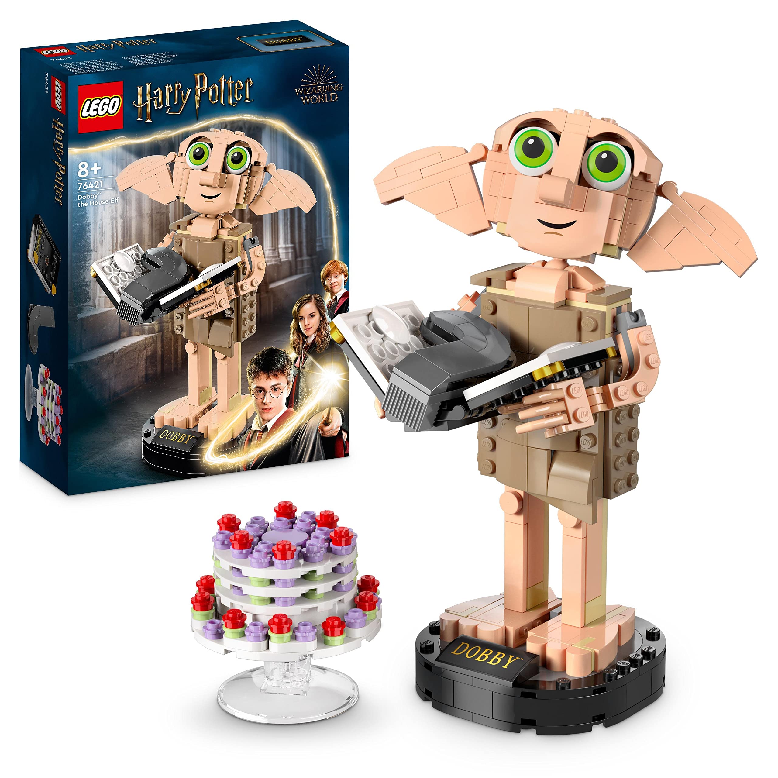 LEGO 76421 Harry Potter Dobby the House-Elf Set, Movable Iconic Figure Model, Toy or Bedroom Accessory Decoration, Character Collection, Gift for Girls, Boys, Teens and All Fans Aged 8+