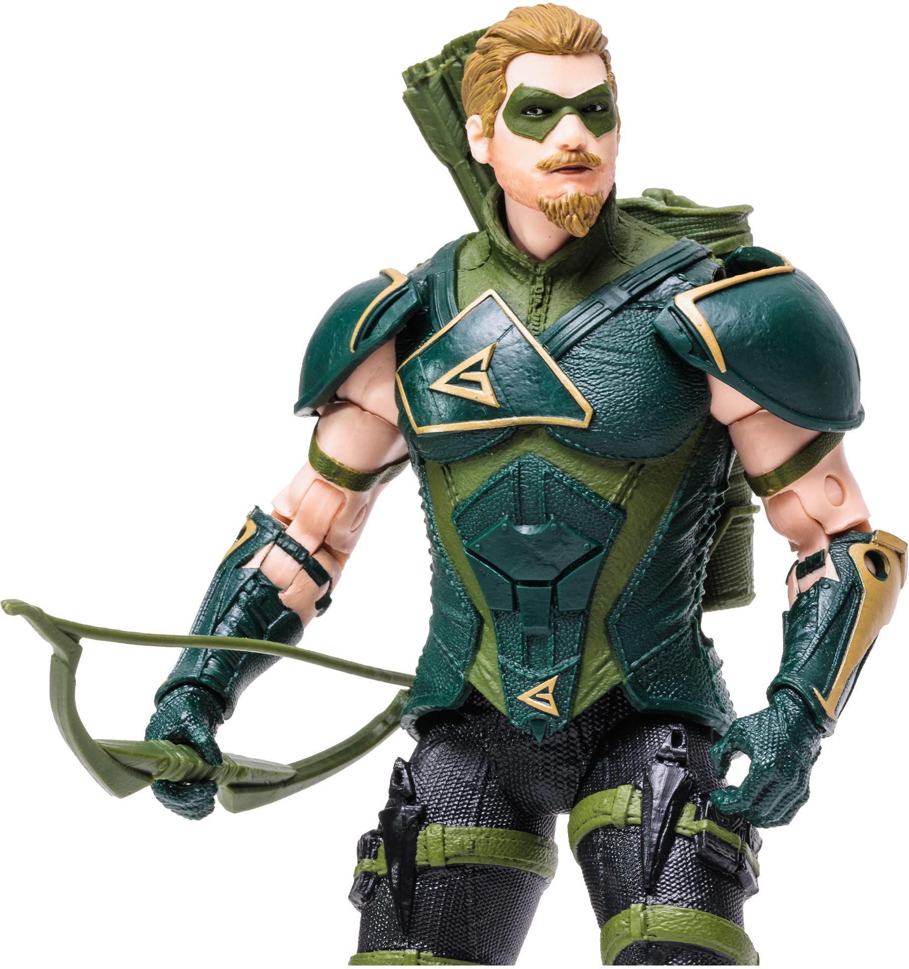 McFarlane Toys, DC Gaming 7-inch Green Arrow Action Figure with 22 Moving Parts, Collectible DC Injustice 2 Game Figure with Stand Base and Unique Collectible Character Card – Ages 12+