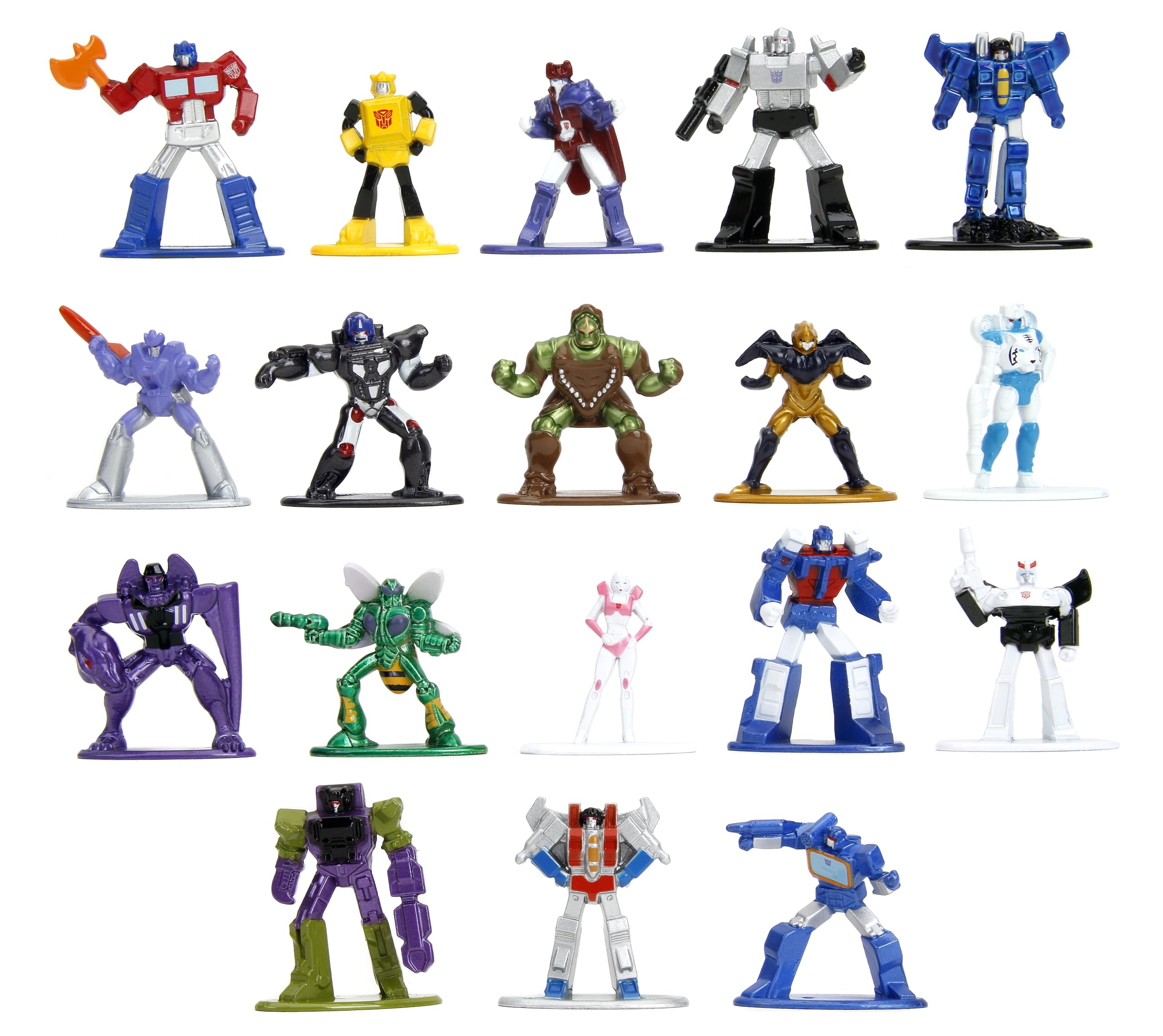 Transformers 1.65" 18-Pack Wave 3 Die-Cast Figures Nano Metalfigs, Toys for Kids and Adults