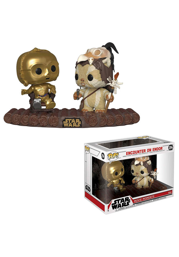 Funko 37593 Movie Moment Return of The Jedi-C-3PO on Throne Star Wars C-3PO Collectible Figure, Multicolor