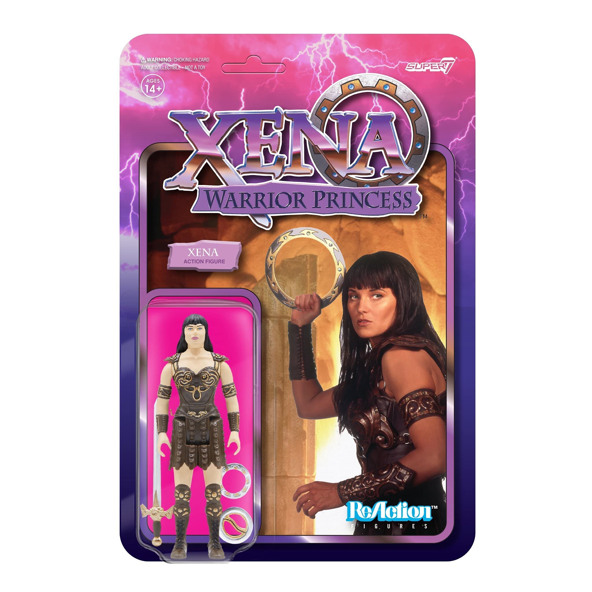 SUPER7 XENAW01-XNA-01 Xena Reaction Figure, Multicoloured, 3.75"