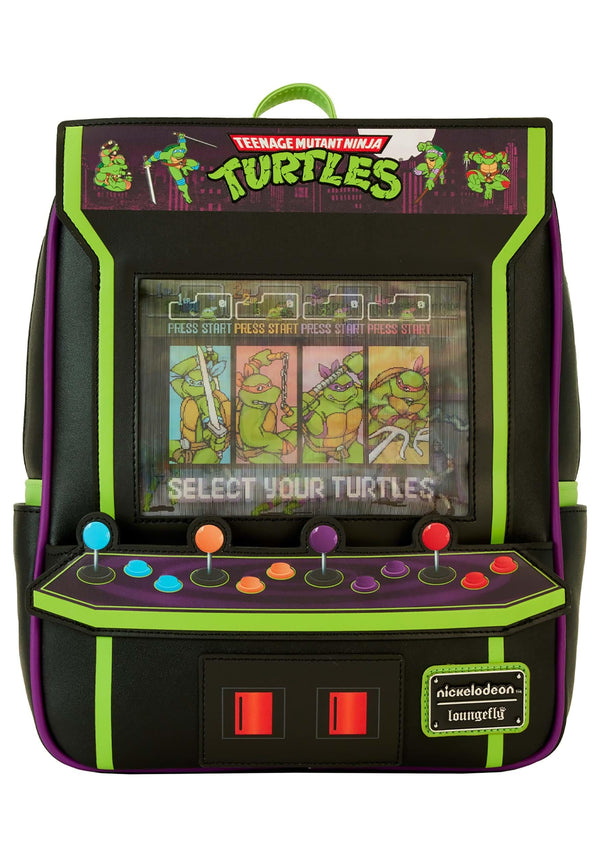 Loungefly Backpacks Teenage Mutant Ninja Turtles 40th Anniversary Vintage Arcade Mini Backpack Black/charcoal