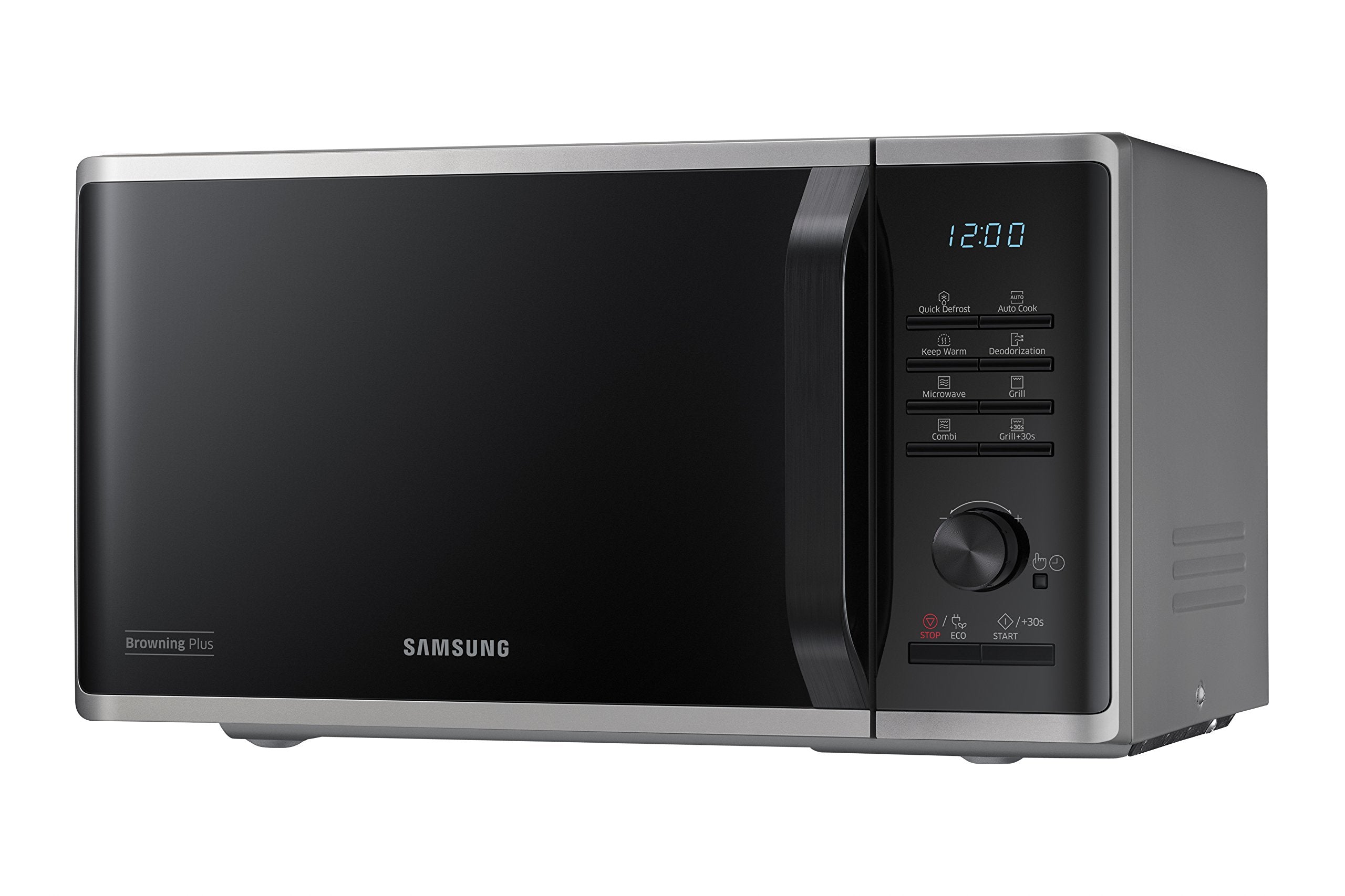 Samsung MG23 K3515AS Hob – Microwave (Cooker, Microwave with Grill, 23 L, 800 W, Buttons, Rotary, Black, Silver)