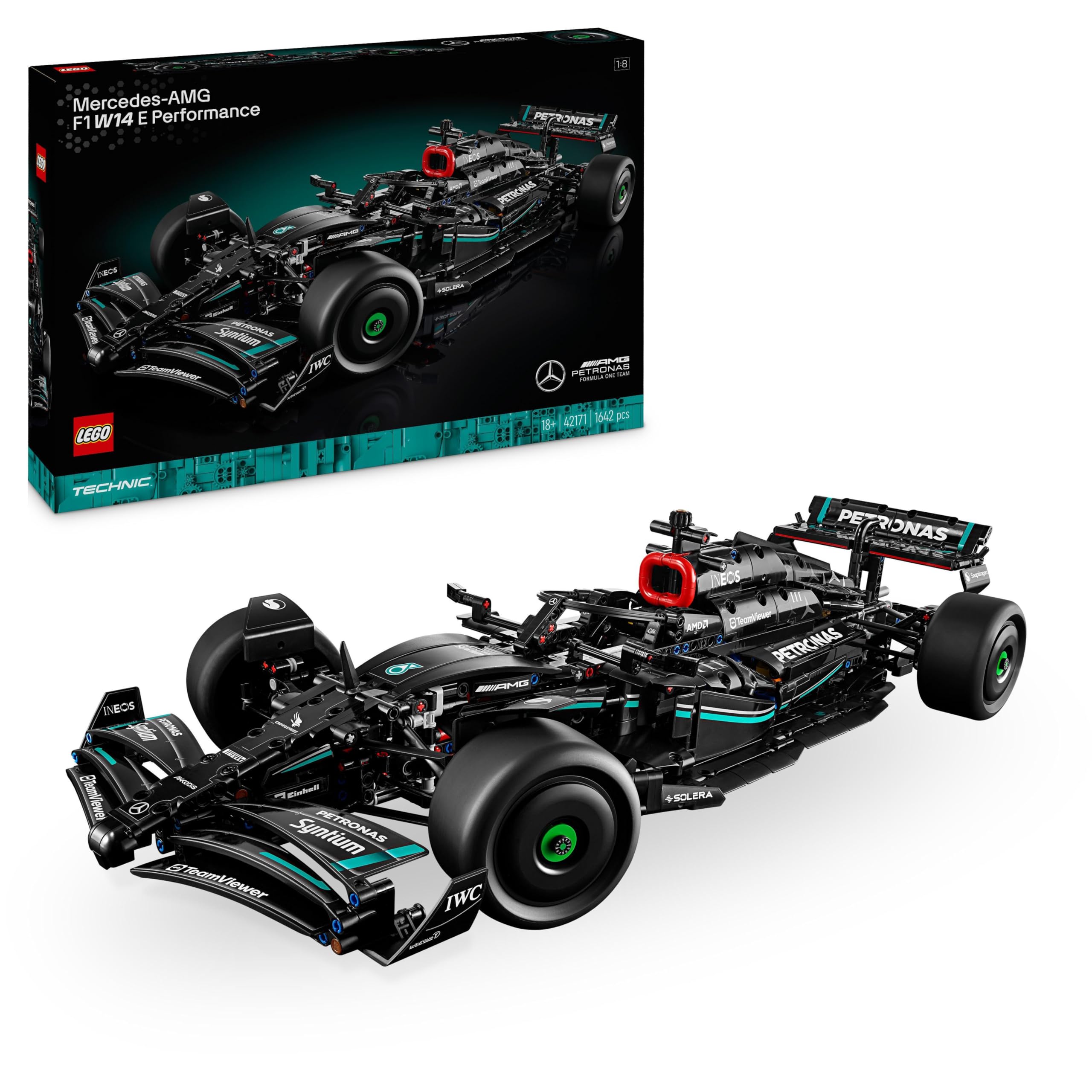 LEGO Technic Mercedes-AMG F1 W14 E Performance Set for Adults to Build, Scale Race Car Model Building Kit, Collectible Home or Office Décor, Father's Day Treat, Gifts for men, Women, Him or Her 42171