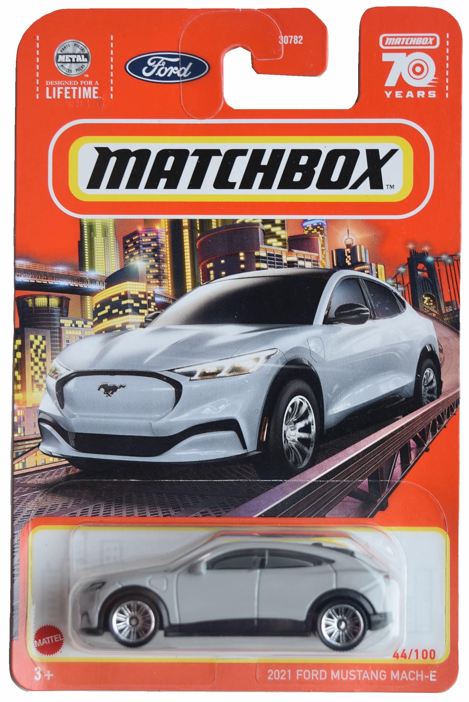 Matchbox 2021 Ford Mustang Mach E, Silver 44/100