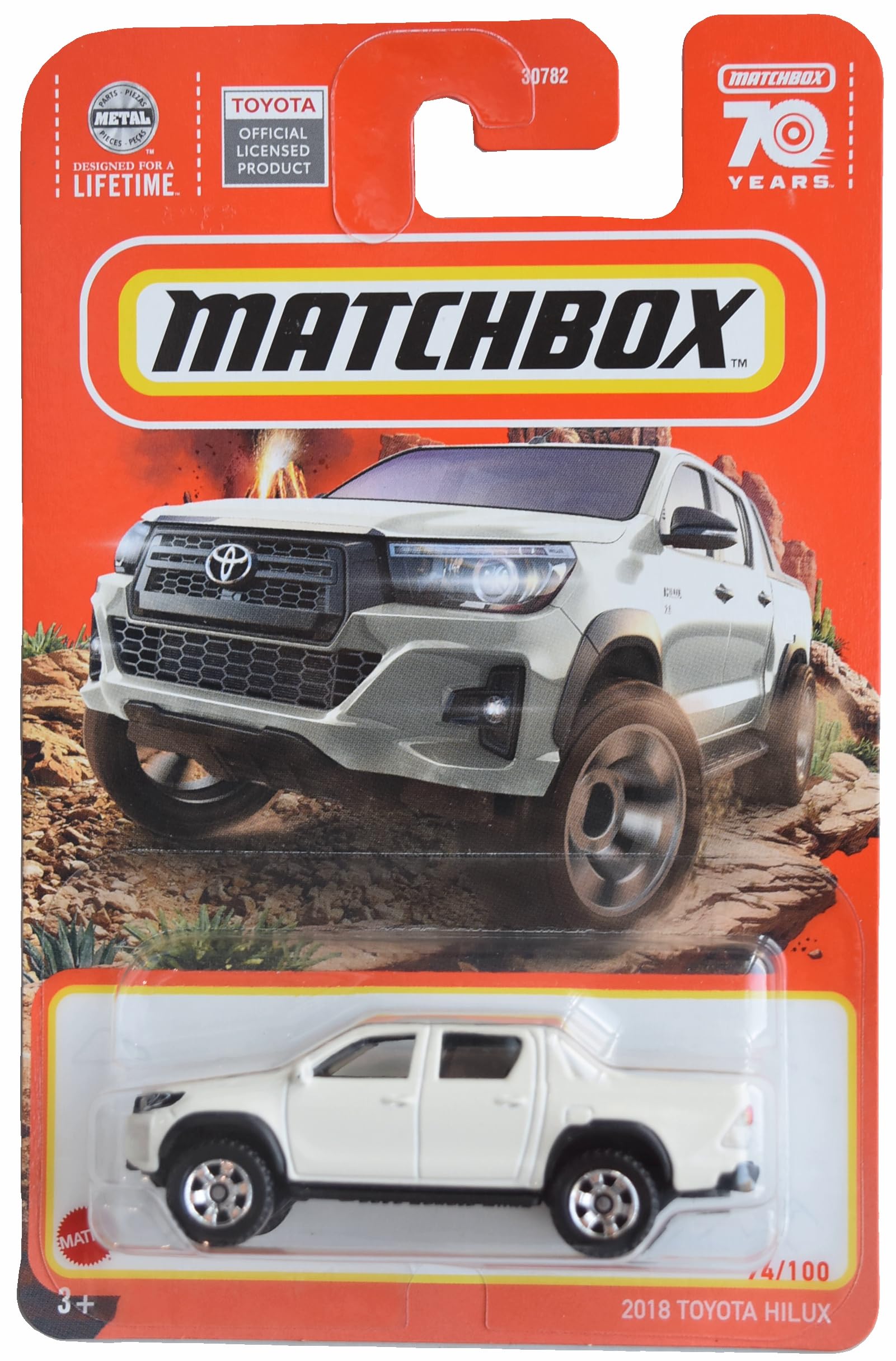 Matchbox 2018 Toyota Hilux, 70 Years 94/100 [White]